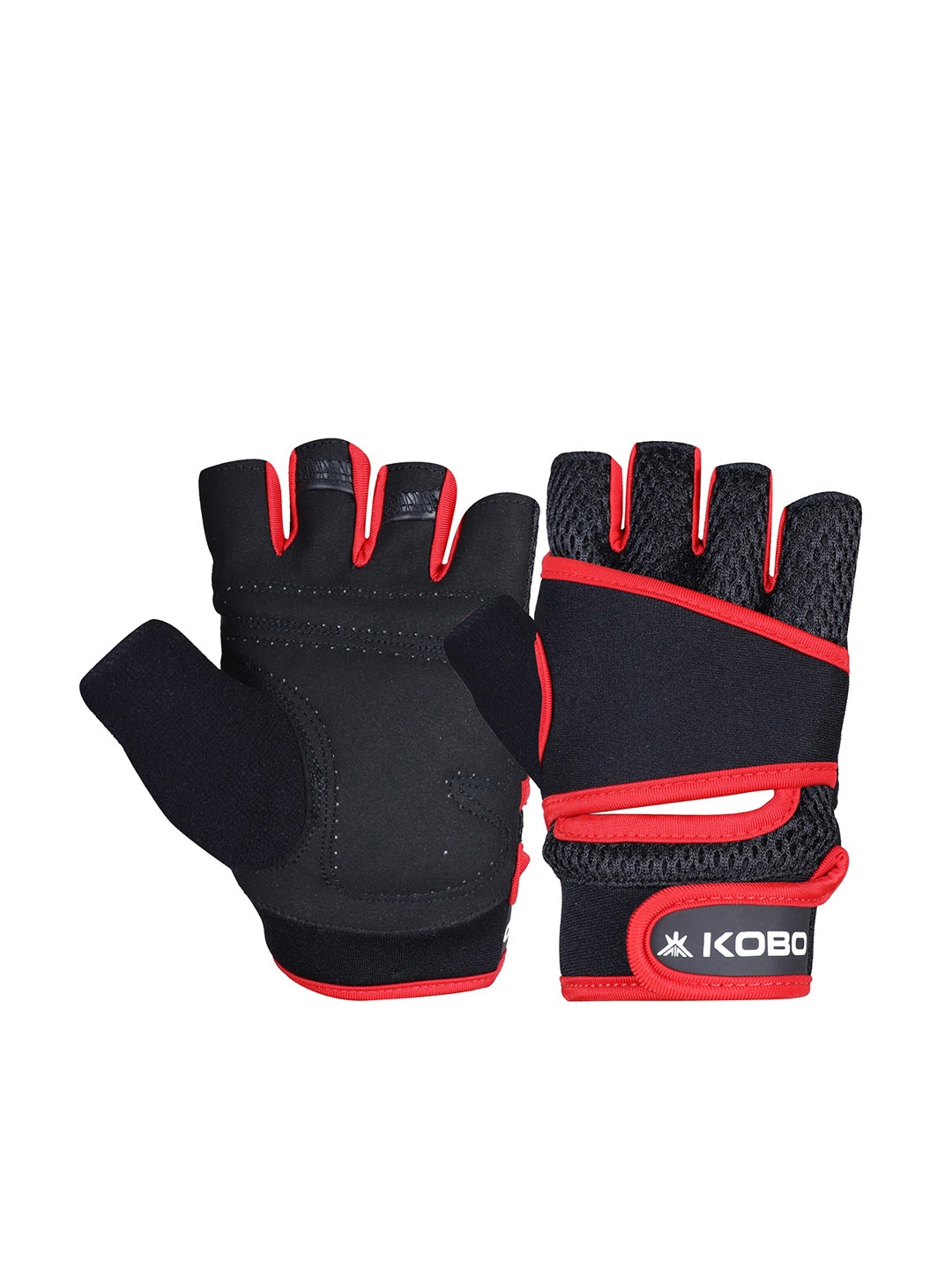 

KOBO Weight Lifting Wrist Support Fitness Gym Gloves, Black