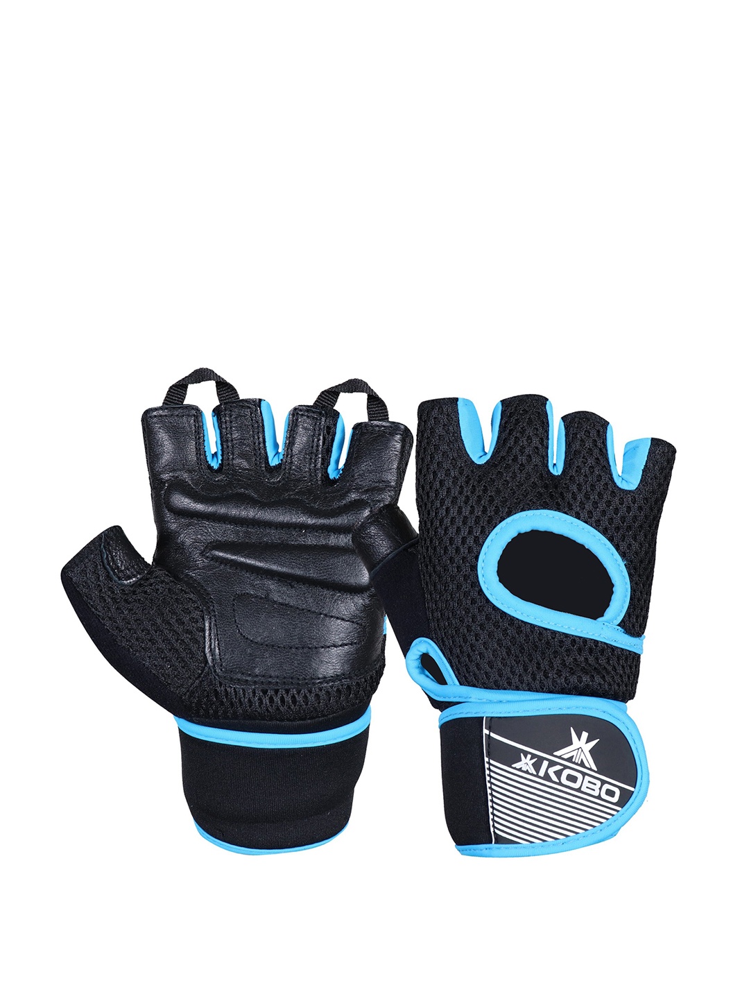 

KOBO Weight Lifting Wrist Support Fitness Gym Gloves, Black