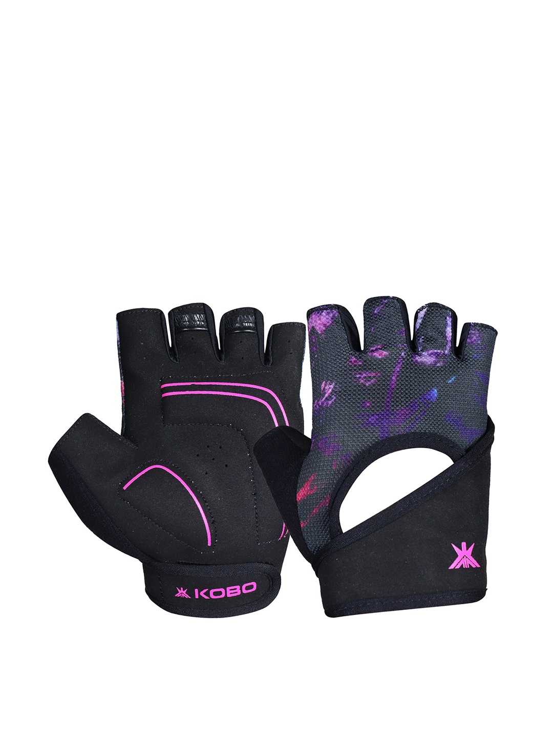 

KOBO Weight Lifting Wrist Support Fitness Gym Gloves, Black