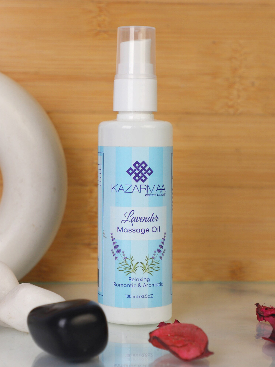 

KAZARMAA Lavender Relaxing Romantic & Aromatic Body Massage Oil - 100 ml, Blue