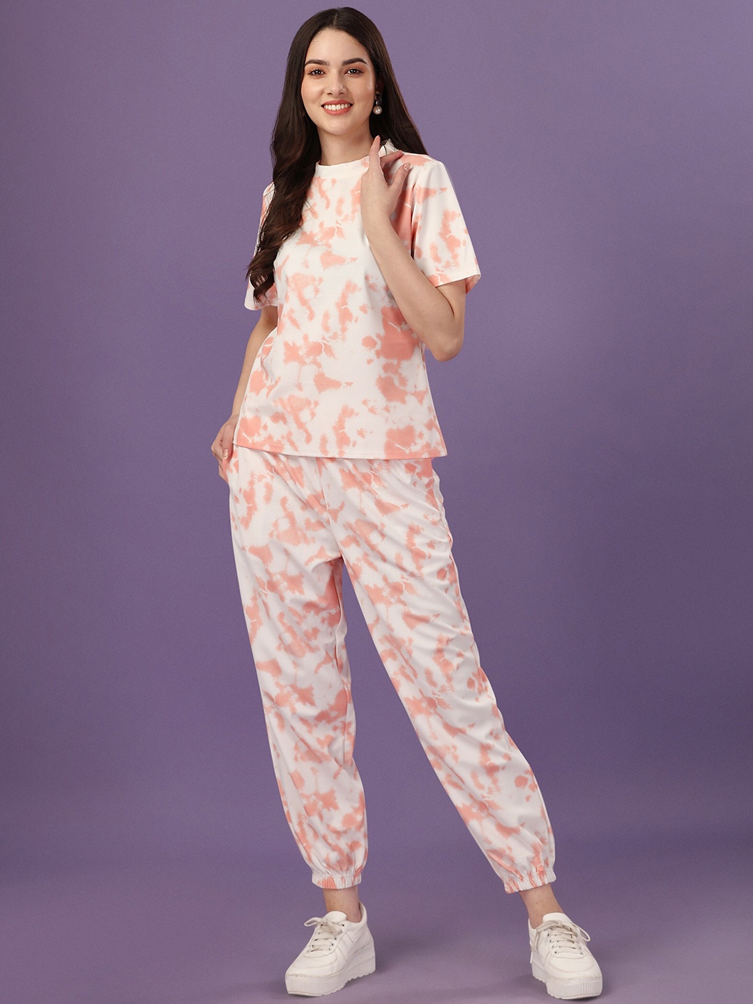 

Paramparik Textile Women Printed Tracksuit, White
