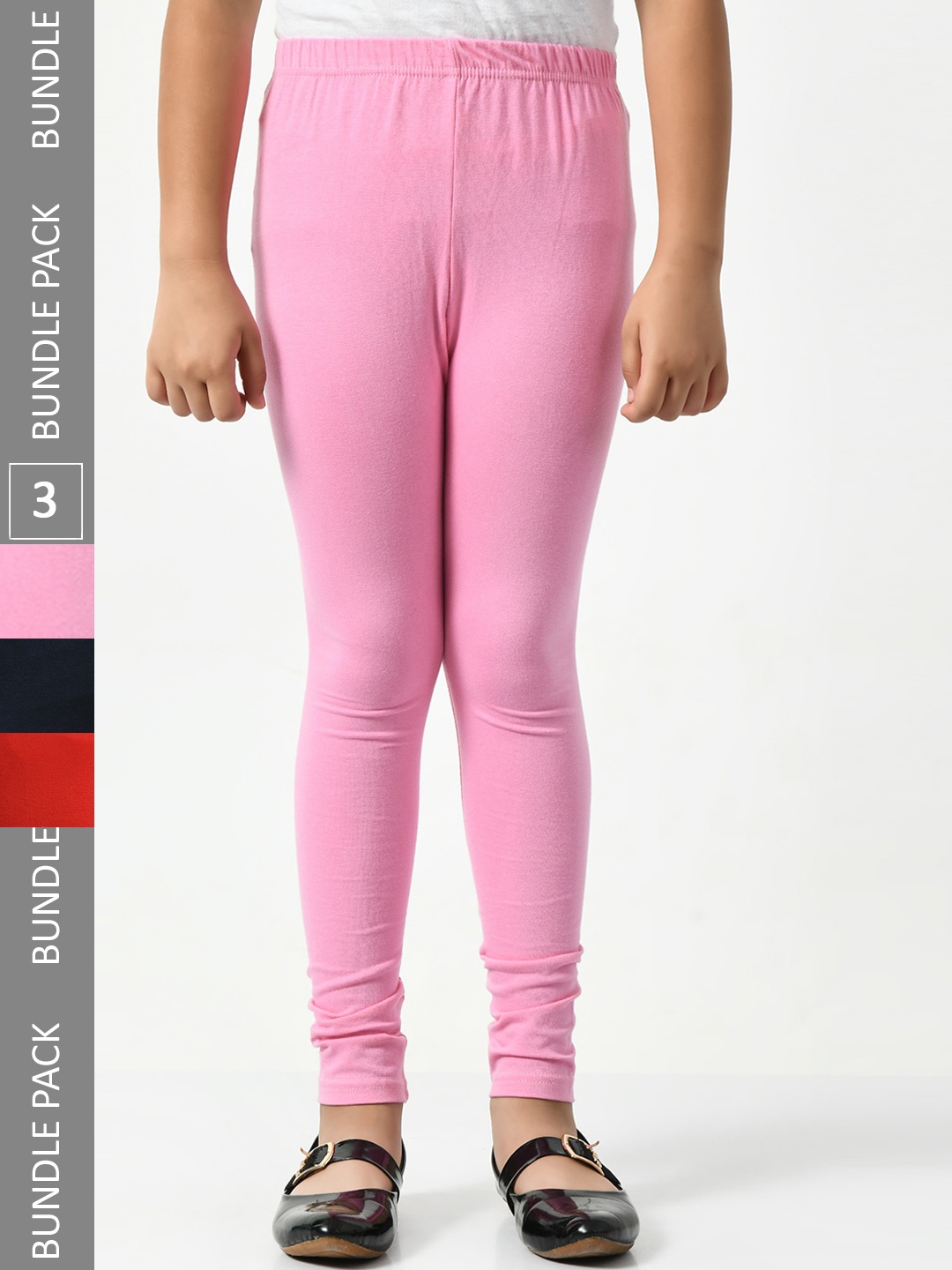 

BAESD Girls Pack Of 3 Ankle-Length Leggings, Pink