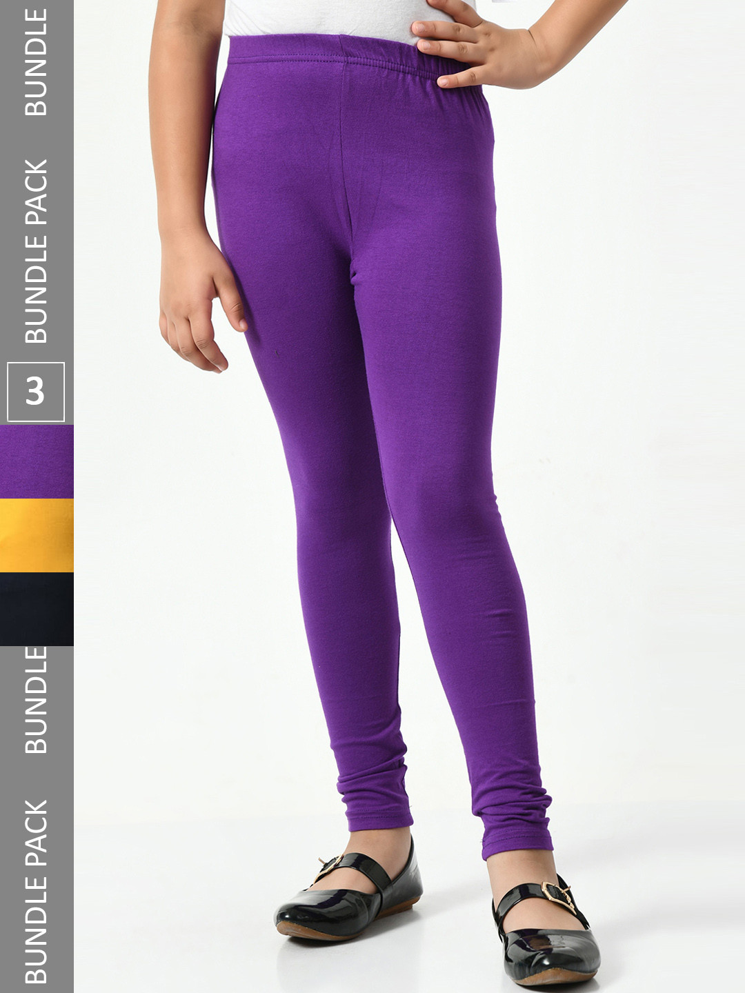 

BAESD Girls Pack Of 3 Ankle-Length Leggings, Yellow