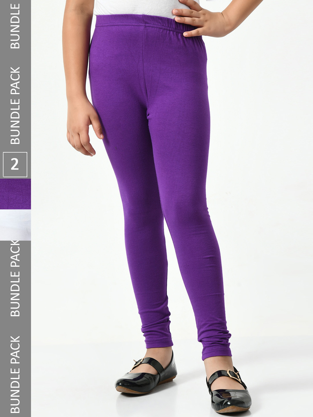 

BAESD Girls Pack Of 2 Super Soft Ankle-Length Leggings, Purple