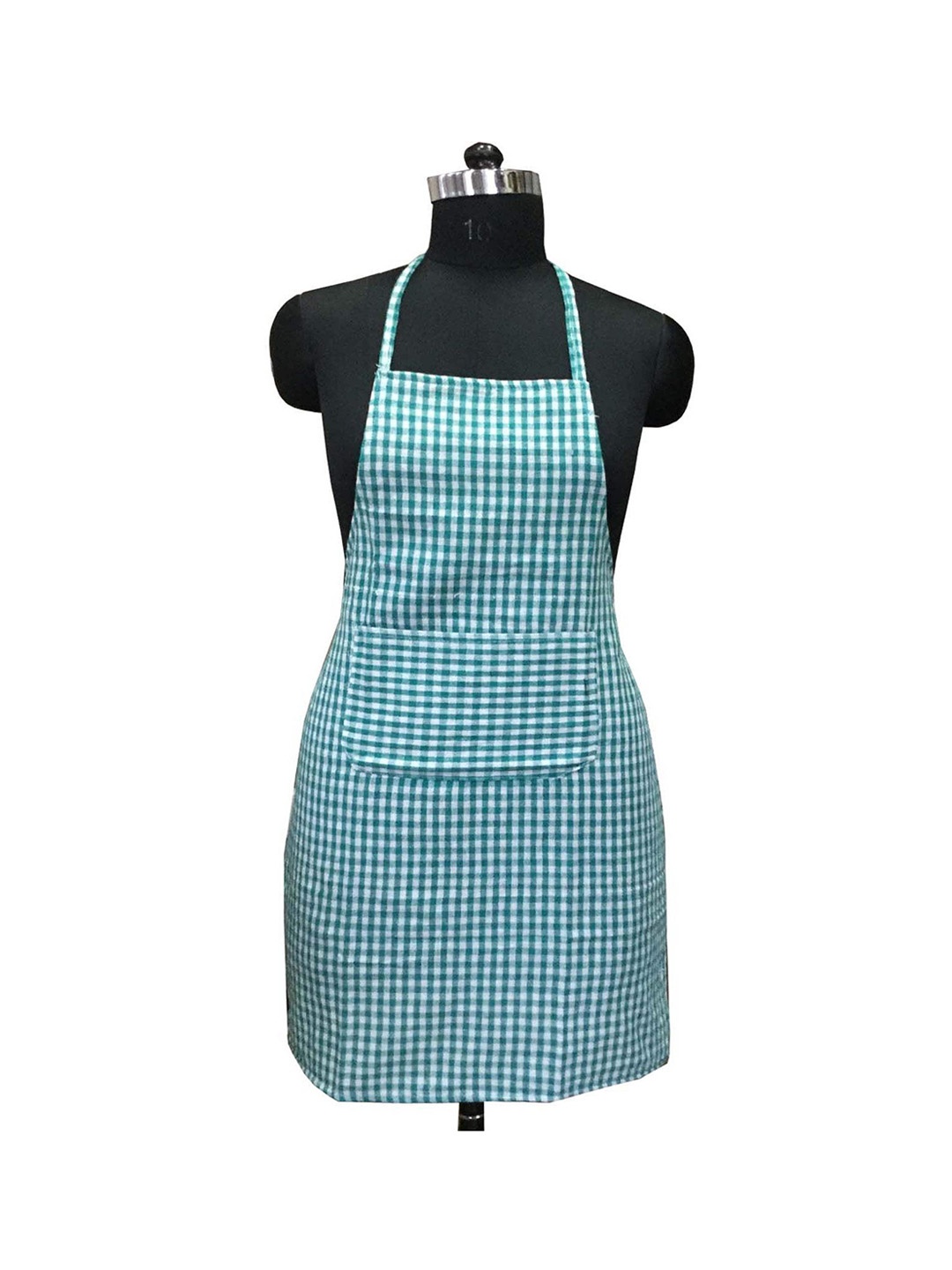 

Lushomes Green & White Checked Cotton Apron