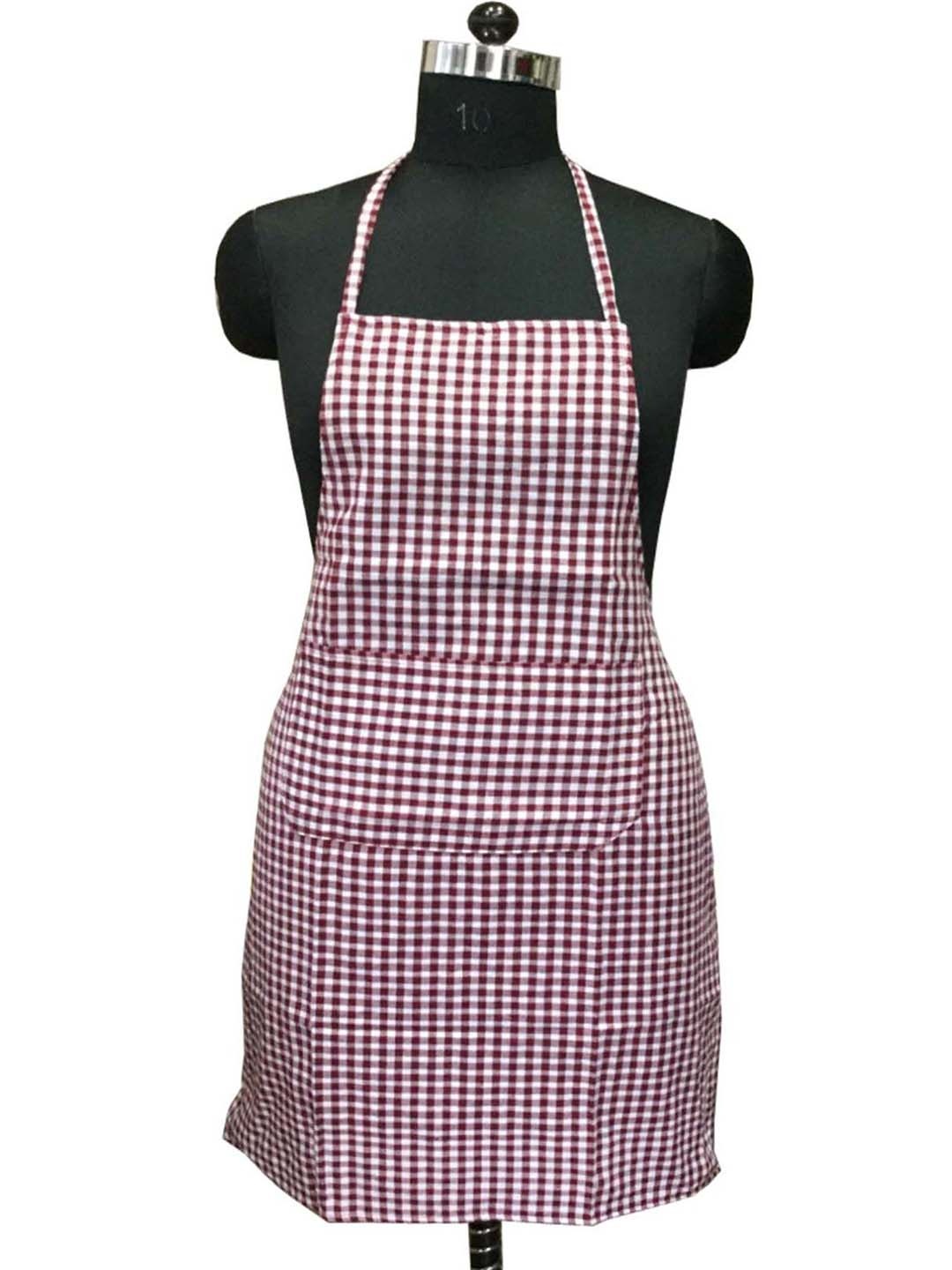 

Lushomes Maroon Waterproof Apron With Pocket