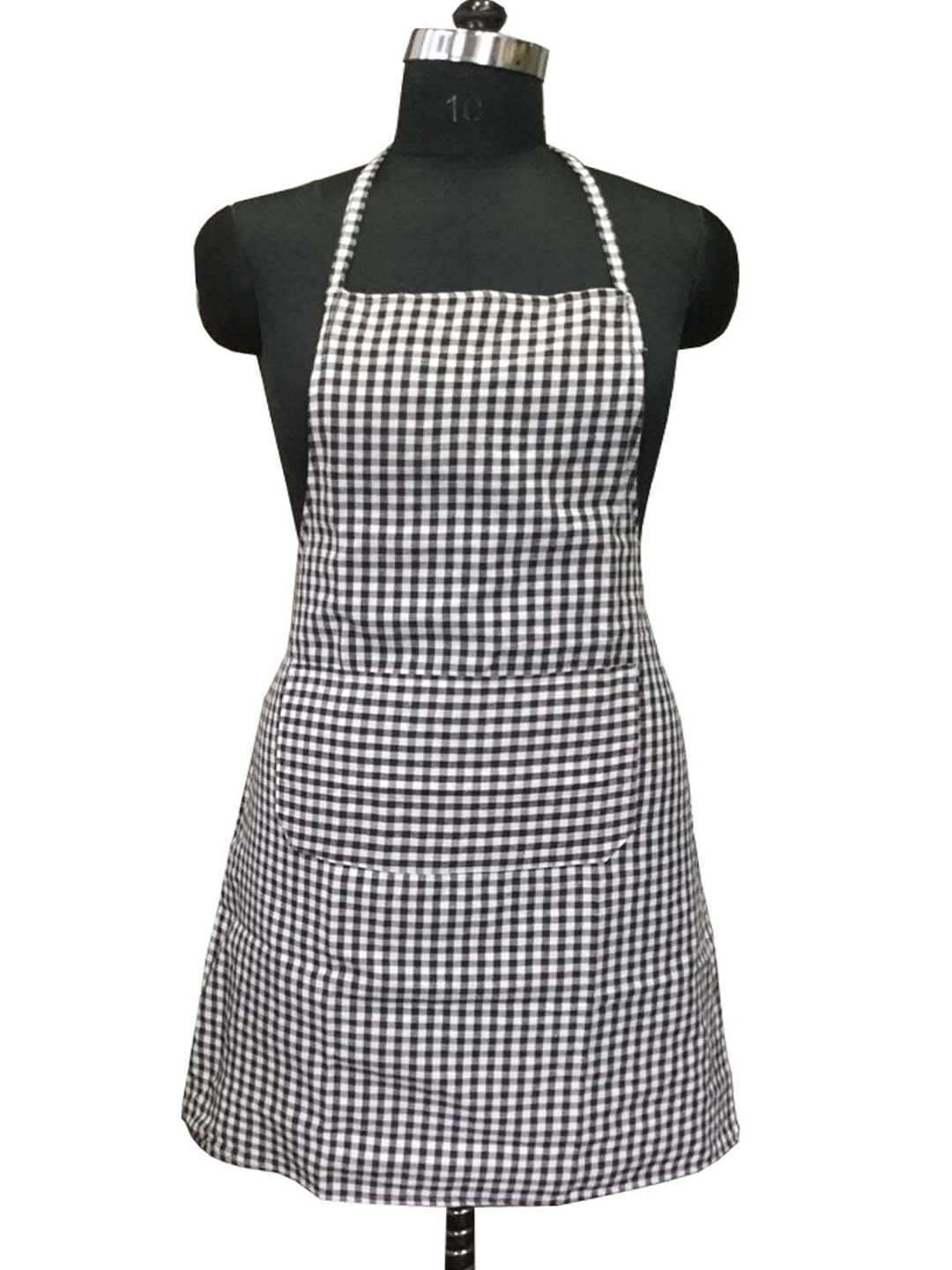 

Lushomes Black & White Checked Waterproof Cotton Apron