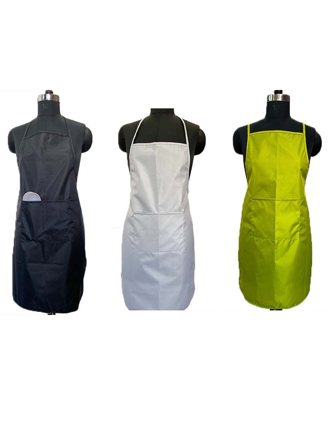 

Lushomes Black & White 3-Pieces Waterproof Aprons With Pocket