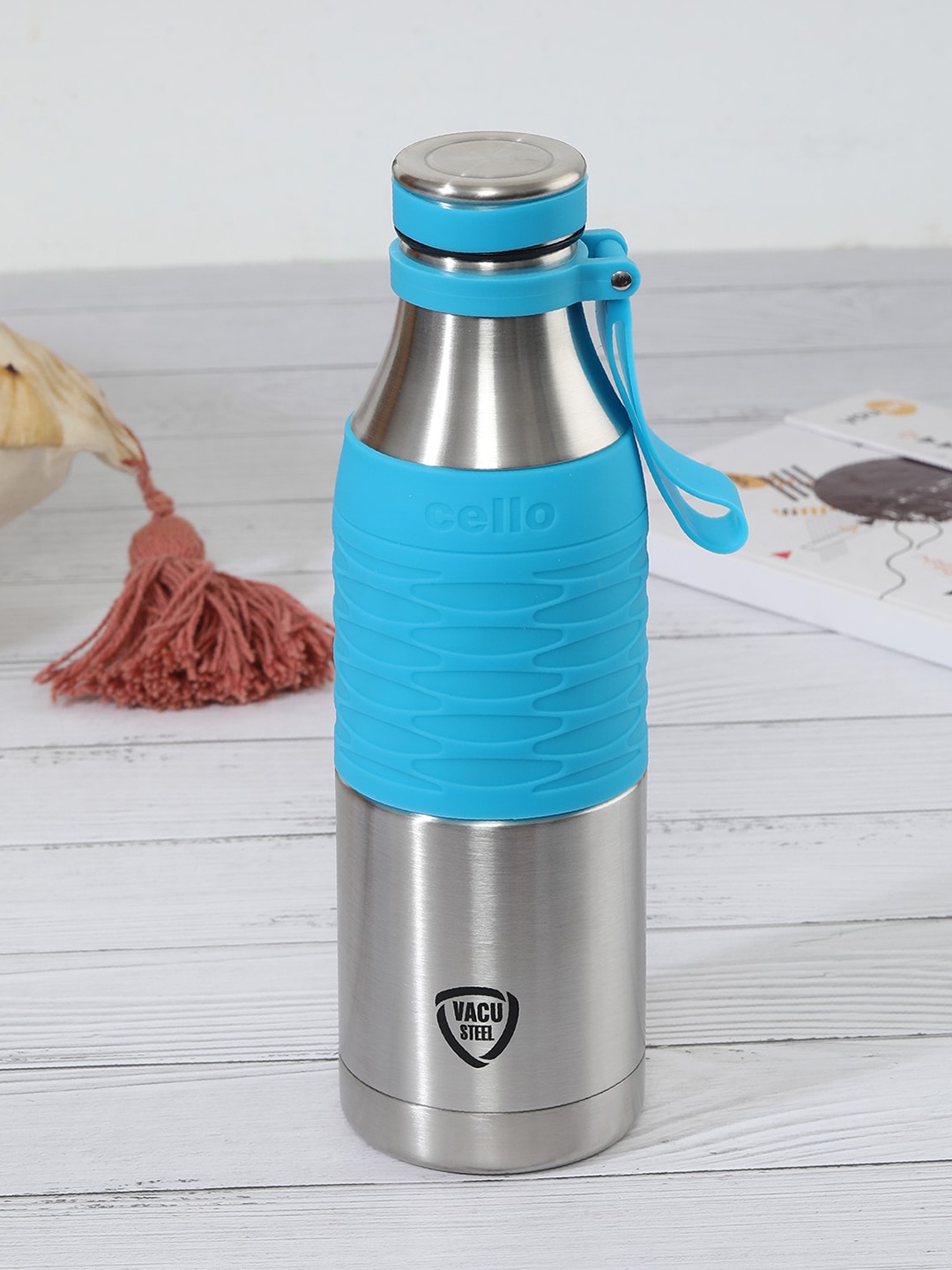 

Cello Grip Max Vacuum Insulated Flask Hot and Cold Water Bottle 600ml, Blue