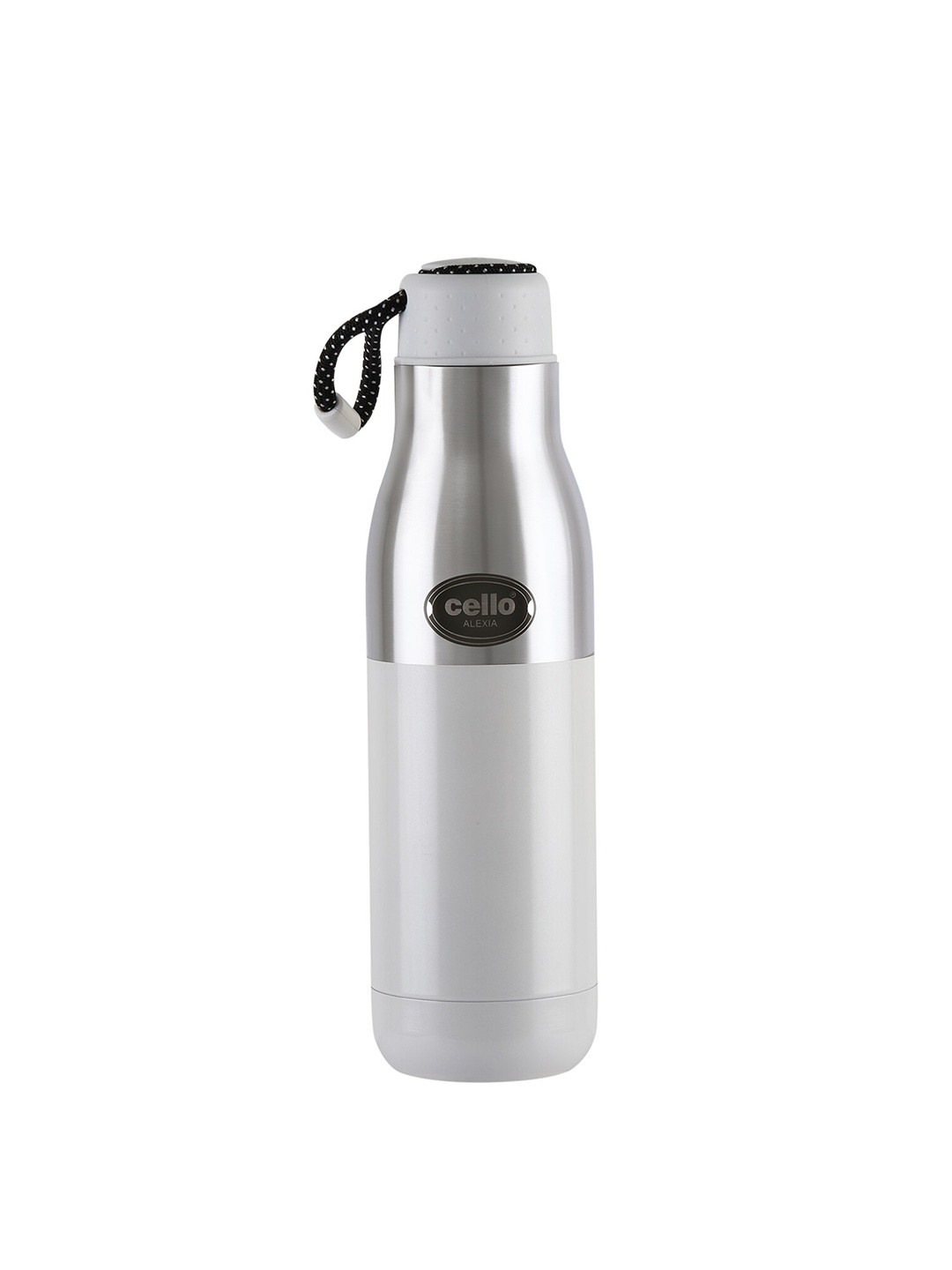 

Cello Alexia Brand Logo Stainless Steel Insulated Water Bottle 600ml, Silver