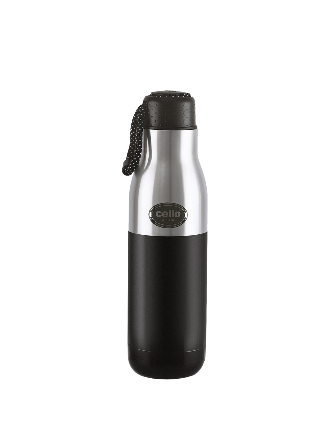 

Cello Alexia Insulated Flask Hot & Cold Stainless Steel Water Bottle 600ml, Black