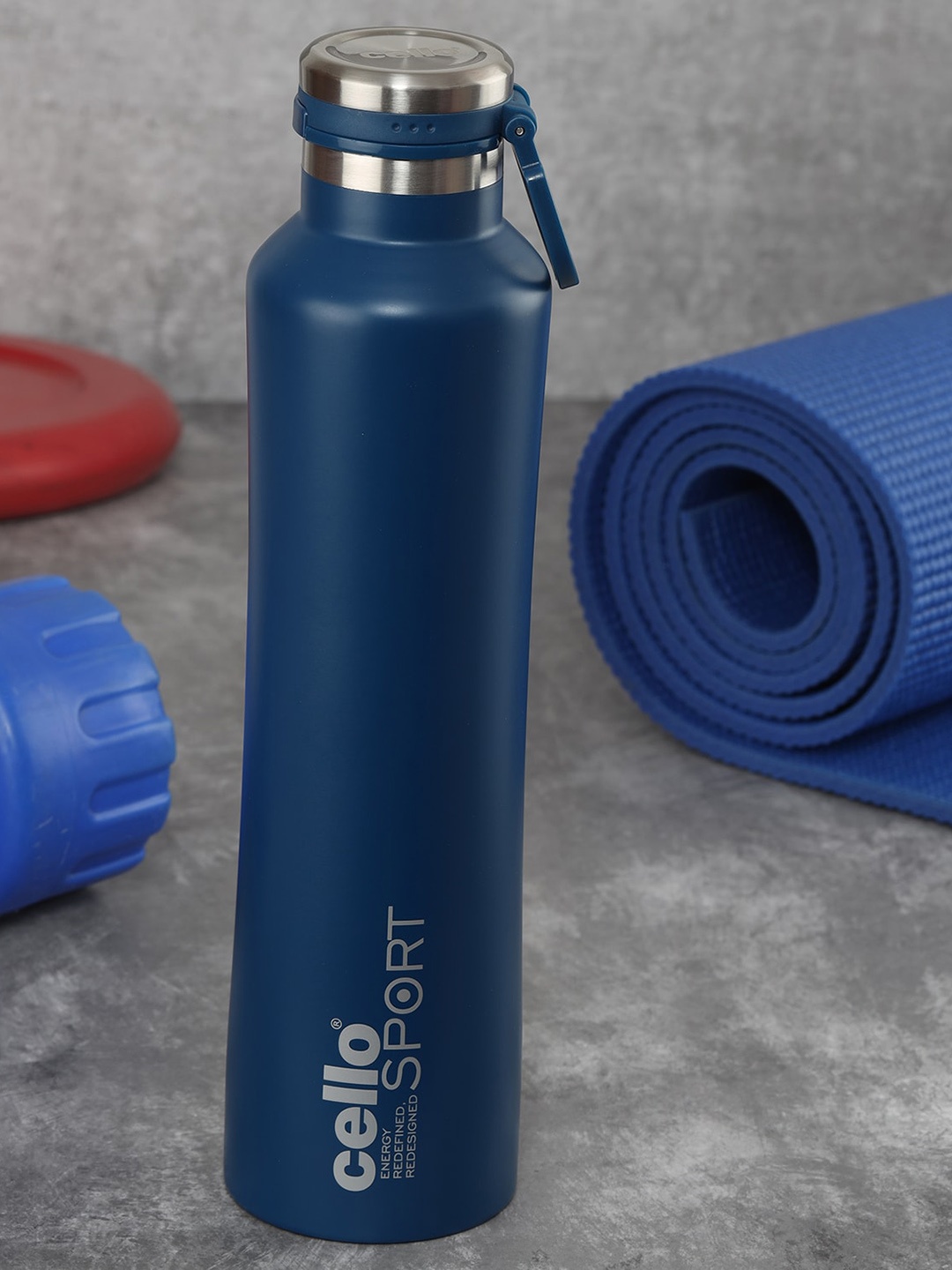 

Cello Blue One Touch Insulated Flask Hot & Cold Double Walled Water Bottle 600 ml