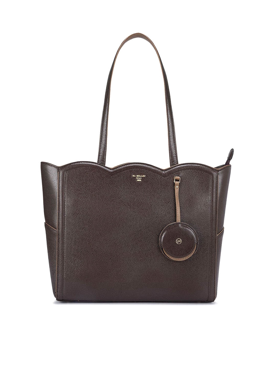 

Da Milano Structured Leather Shoulder Bag, Brown