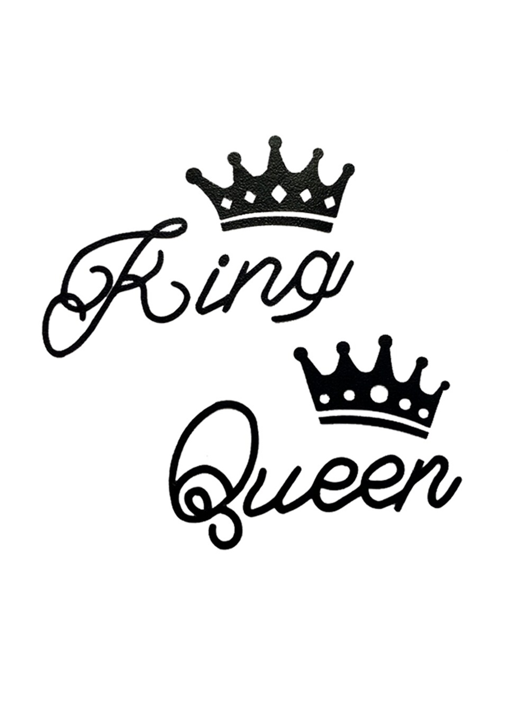 

Comet Busters Temporary Body Jewel Handcrafted King & Queen Tattoo - BJ016, Black
