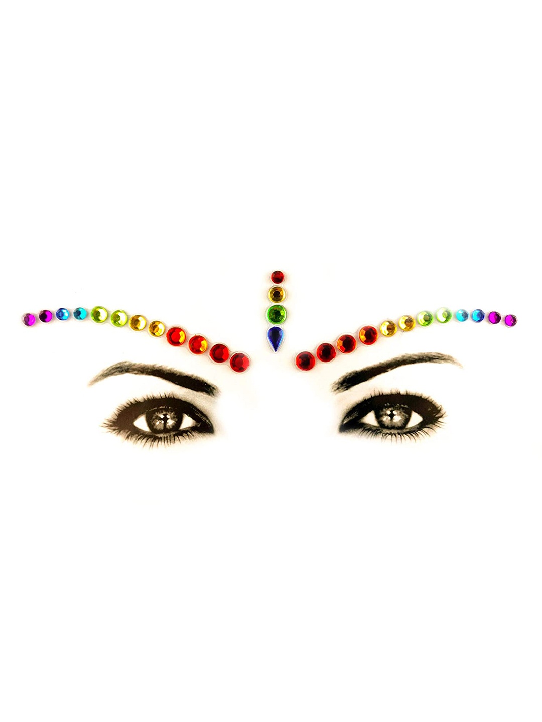 

Comet Busters Temporary Body Jewel Face & Eye Bindi, Multi