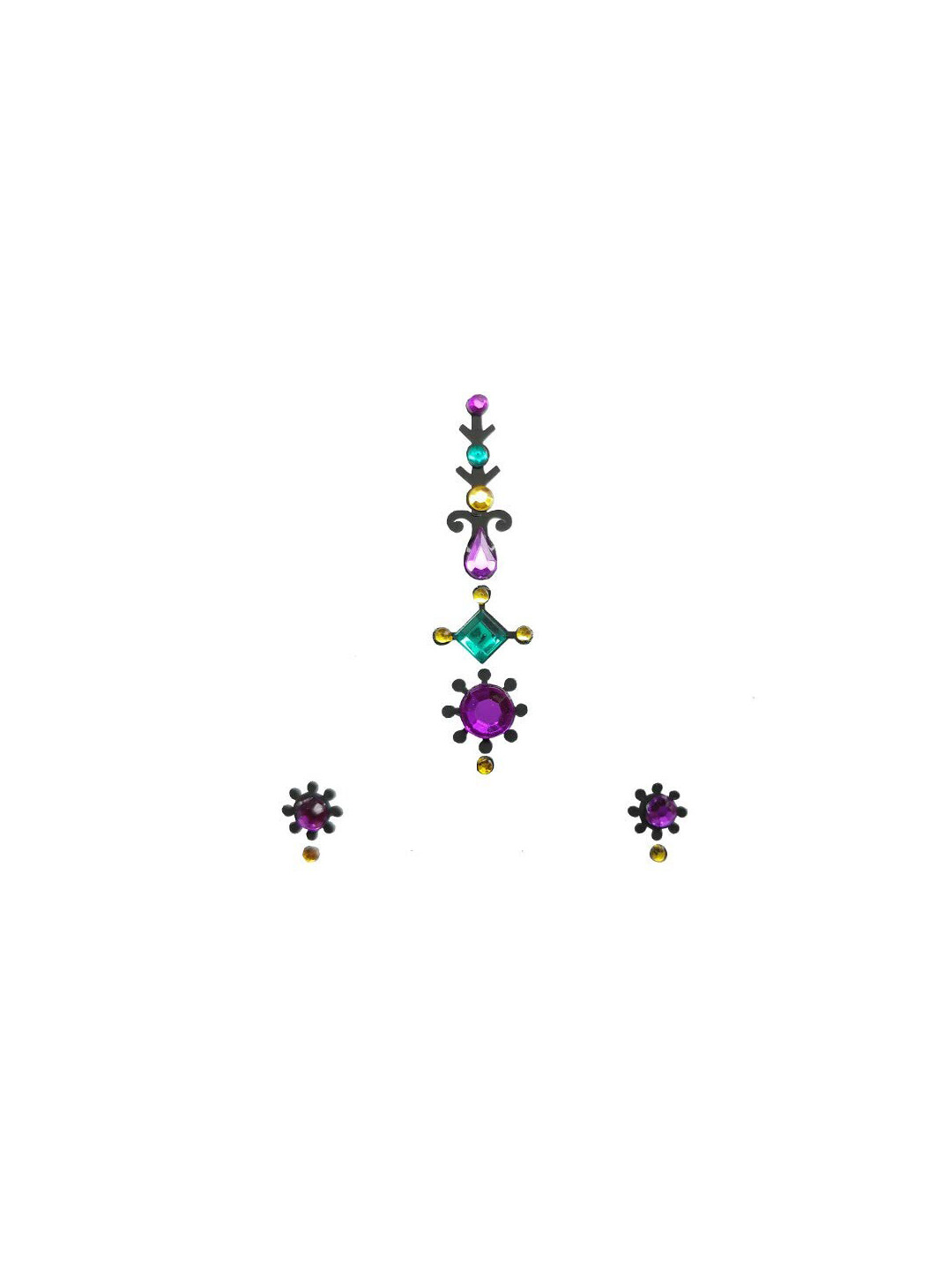 

Comet Busters Temporary Body Jewel Face & Eye Bindi, Purple
