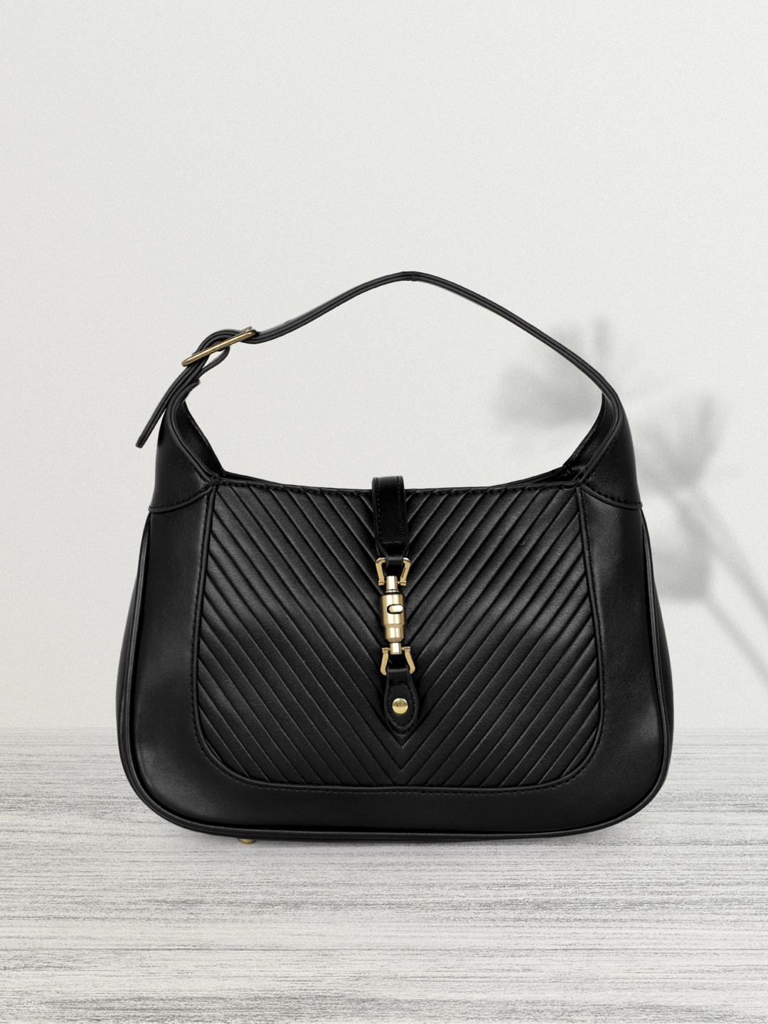 

Carlton London Structured Handheld Bag With Quilted, Black