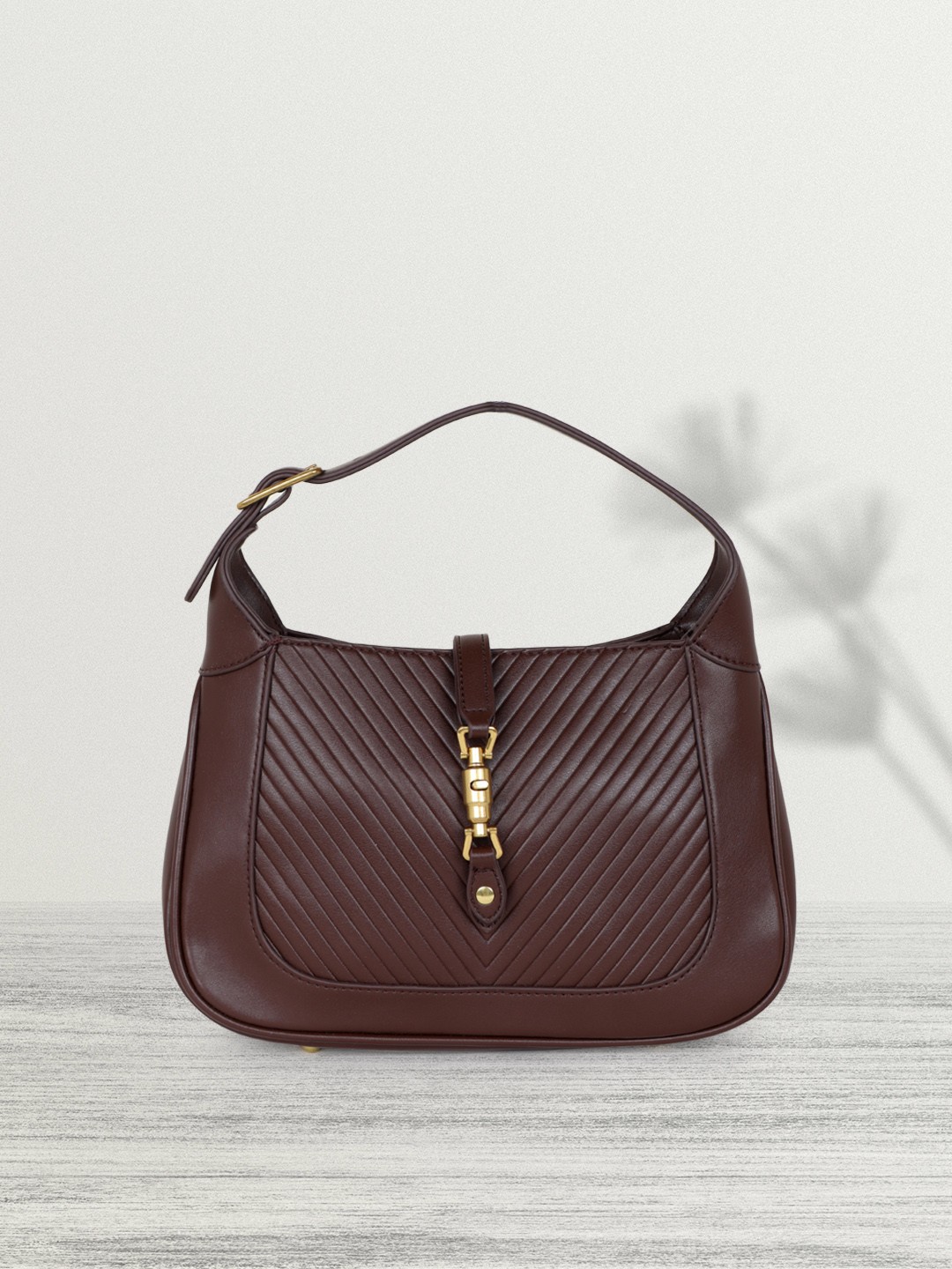 

Carlton London Structured Handheld Bag With Quilted, Brown