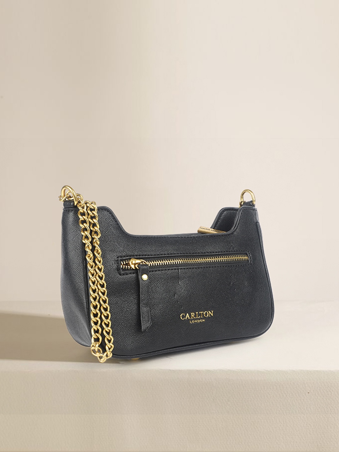 

Carlton London Structured Sling Bag, Black