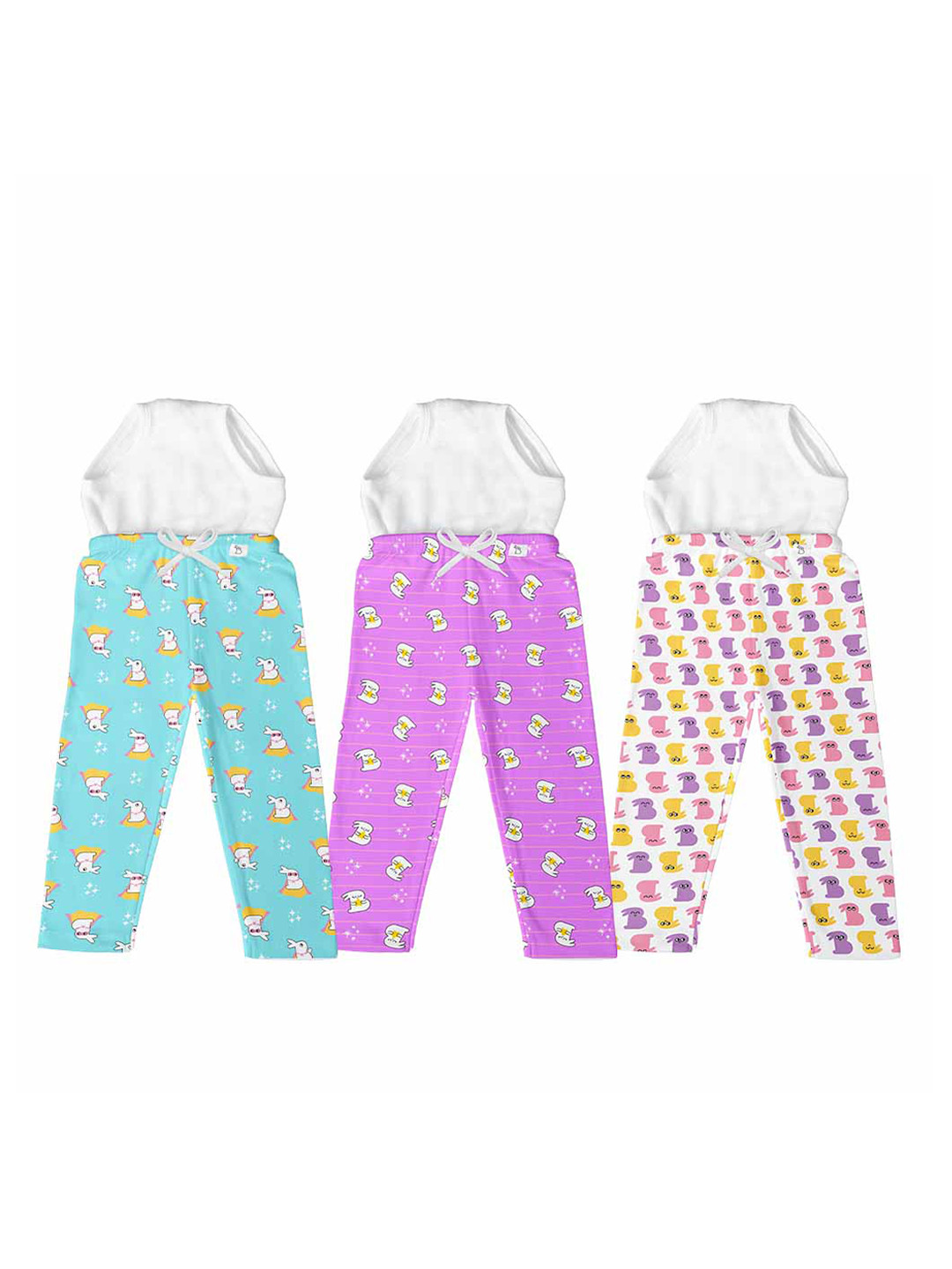 

SuperBottoms Kids Set of 3 Diaper Pants with Drawstring & Padded Underwear, White