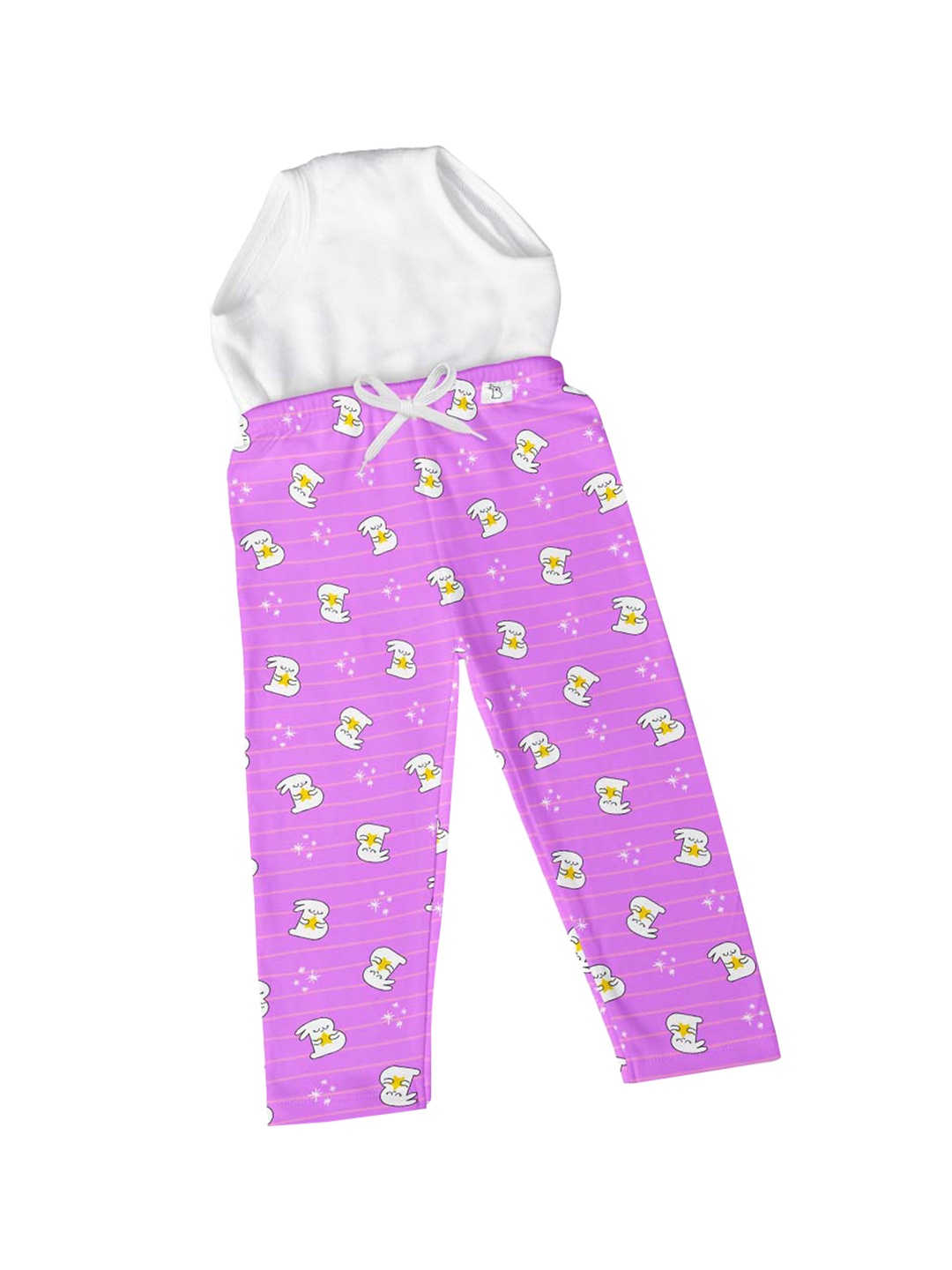 

SuperBottoms Kids Printed Diaper Pants With Drawstring, Purple