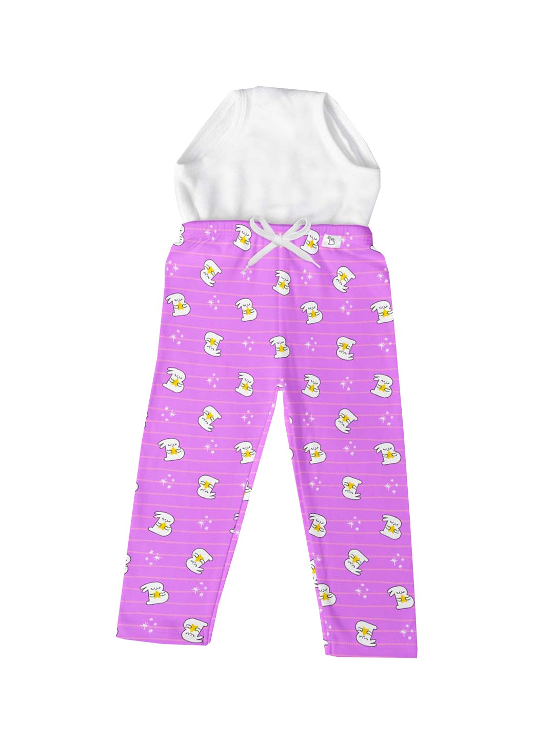 

SuperBottoms Kids Printed Diaper Pants with Drawstring - Purple