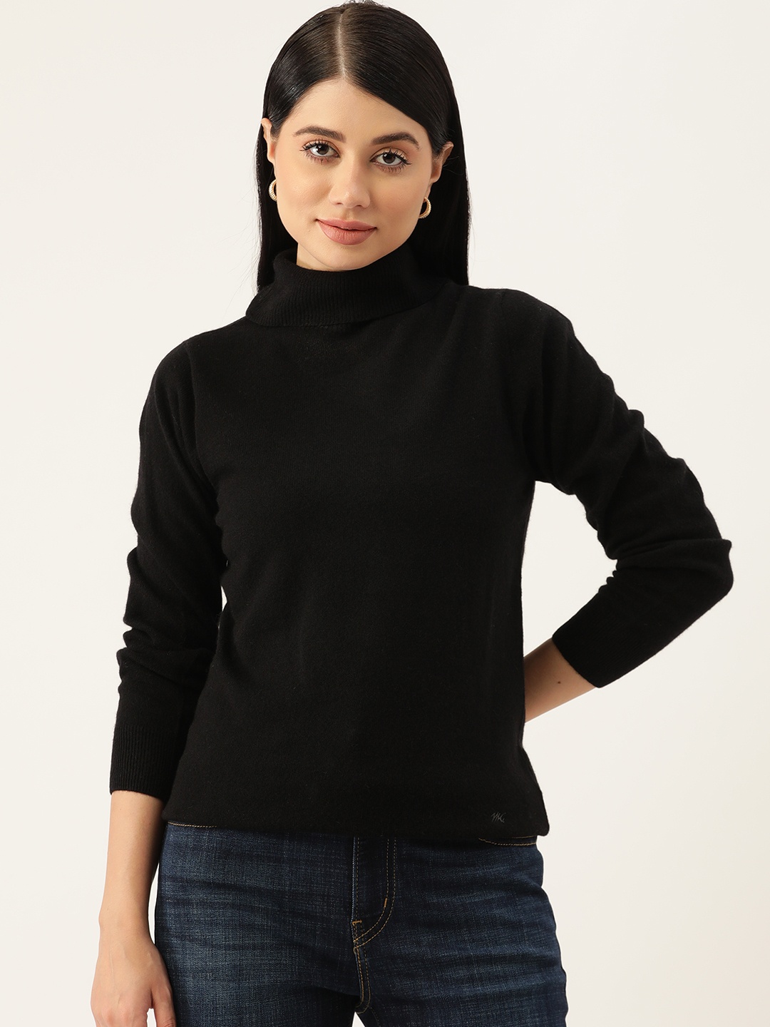 

Monte Carlo Basic High Neck Pullover, Black