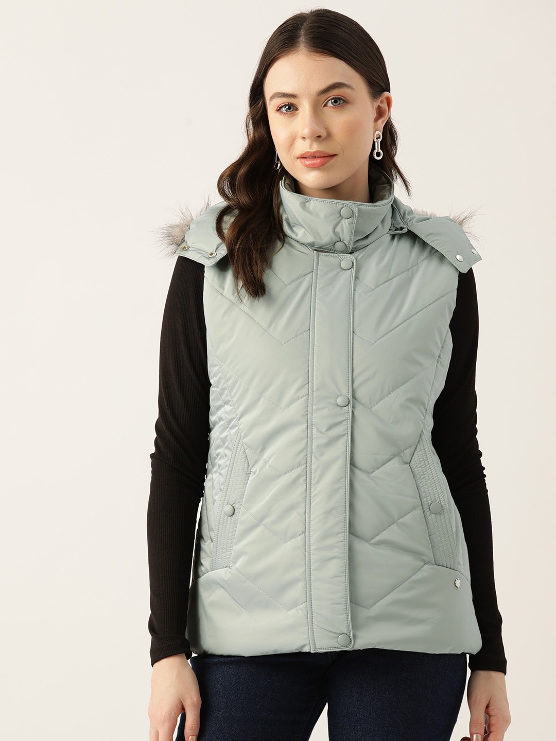 

Monte Carlo Sleeveless Parka Jacket, Grey