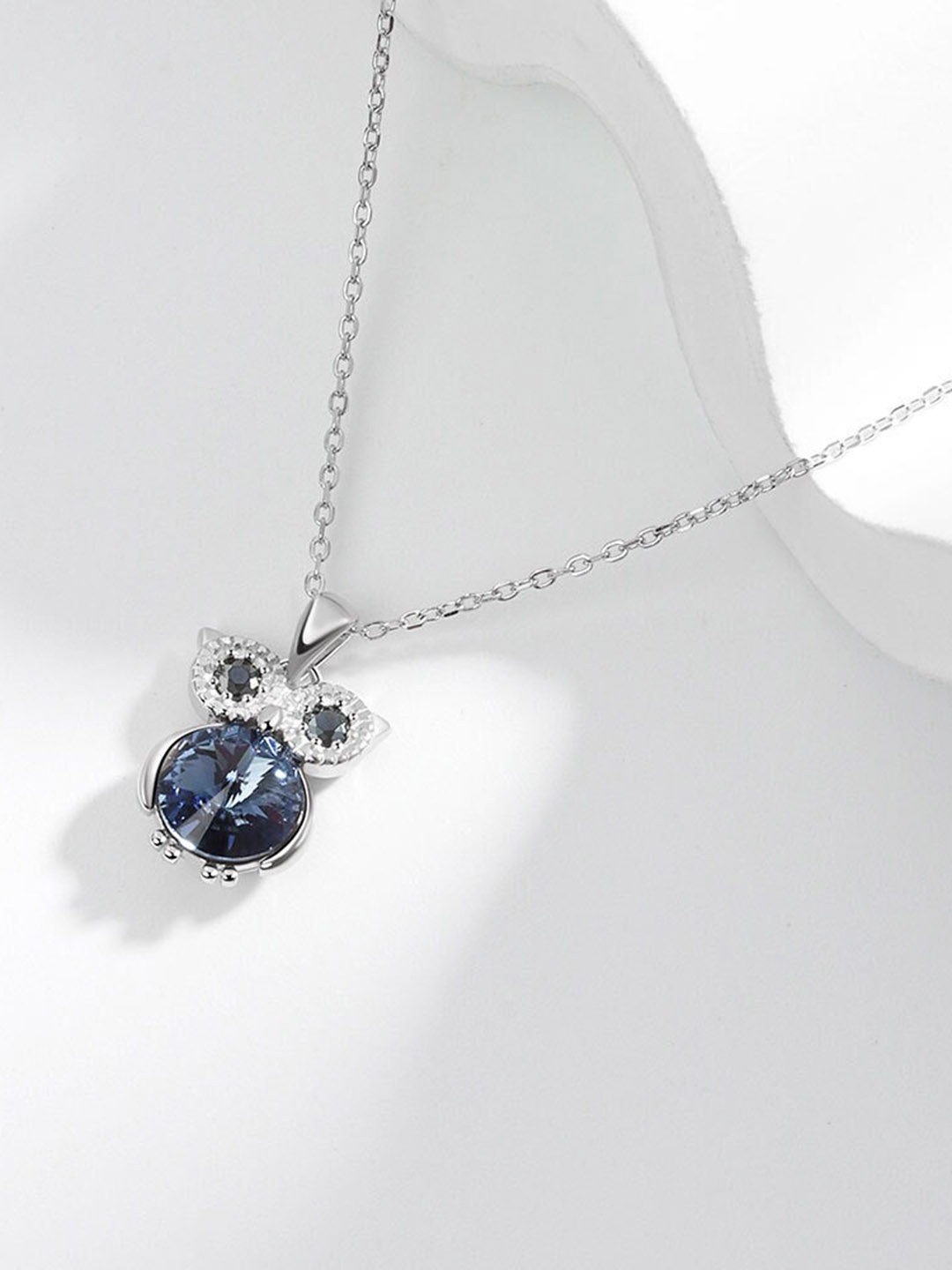 

MYKI Silver-Plated CZ-Studded Pendant With Chain