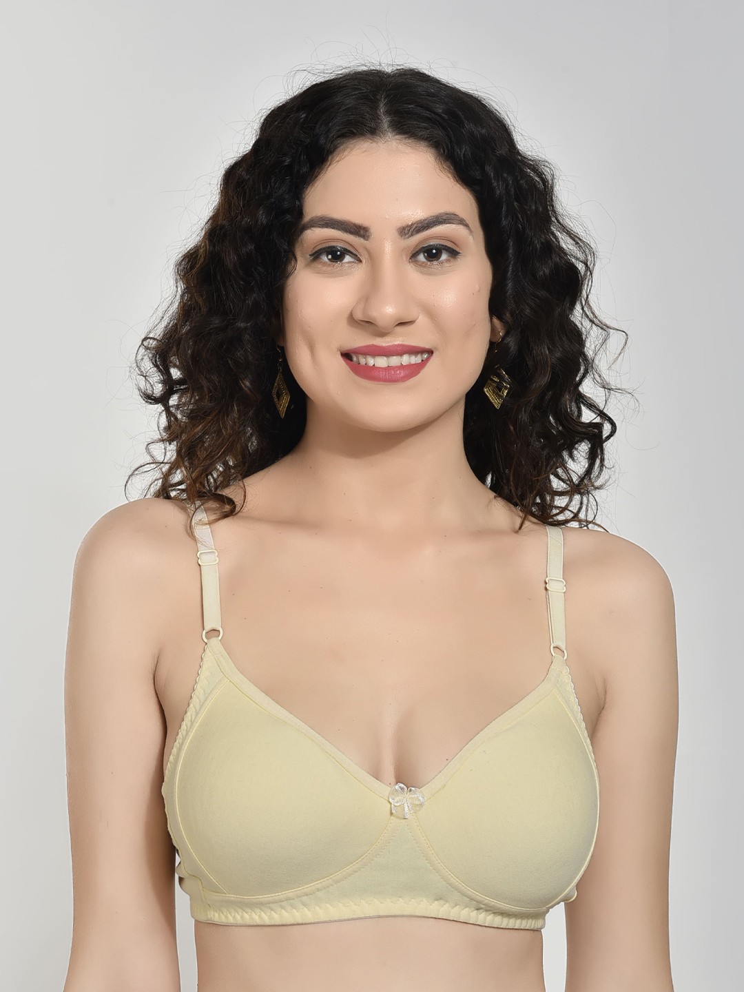 

Innocence Medium Coverage Non Padded Everyday Bra All Day Comfort, Beige