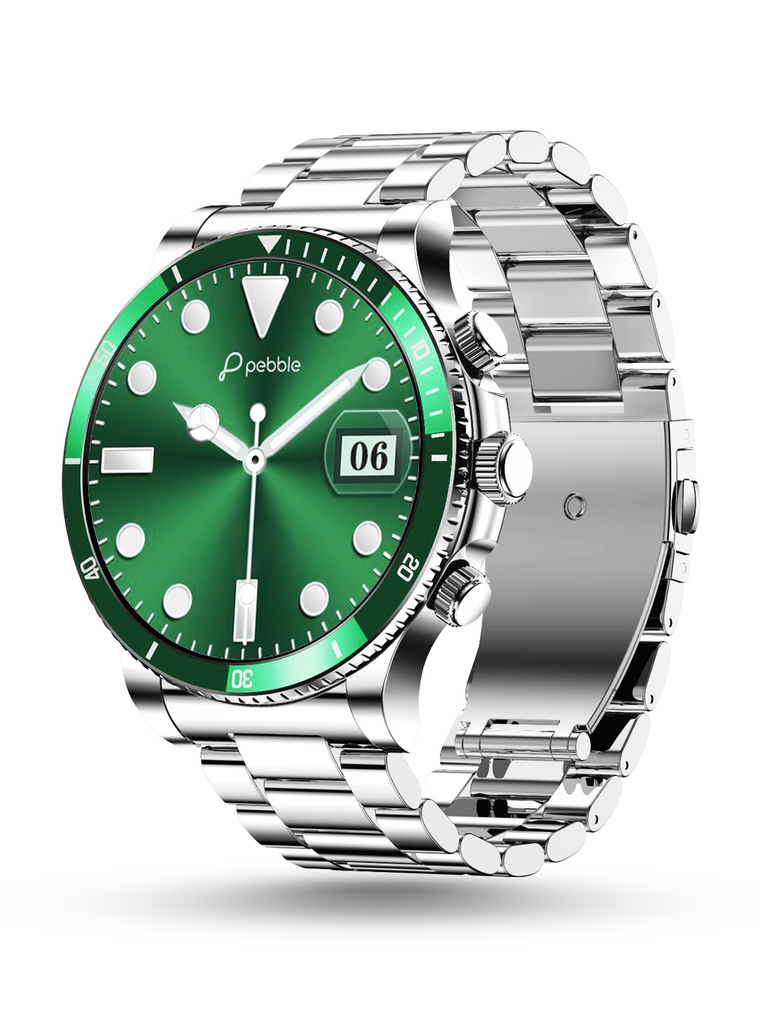 

pebble Chrome 1.52 HD BT Calling Smartwatch, Green