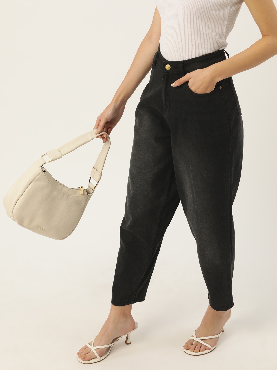 

Mast & Harbour Women Stretchable Jeans, Black