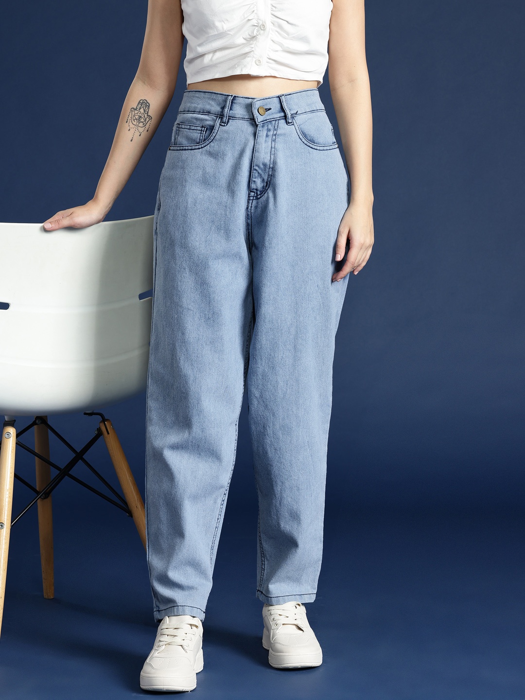 

Mast & Harbour Women Stretchable Jeans, Blue