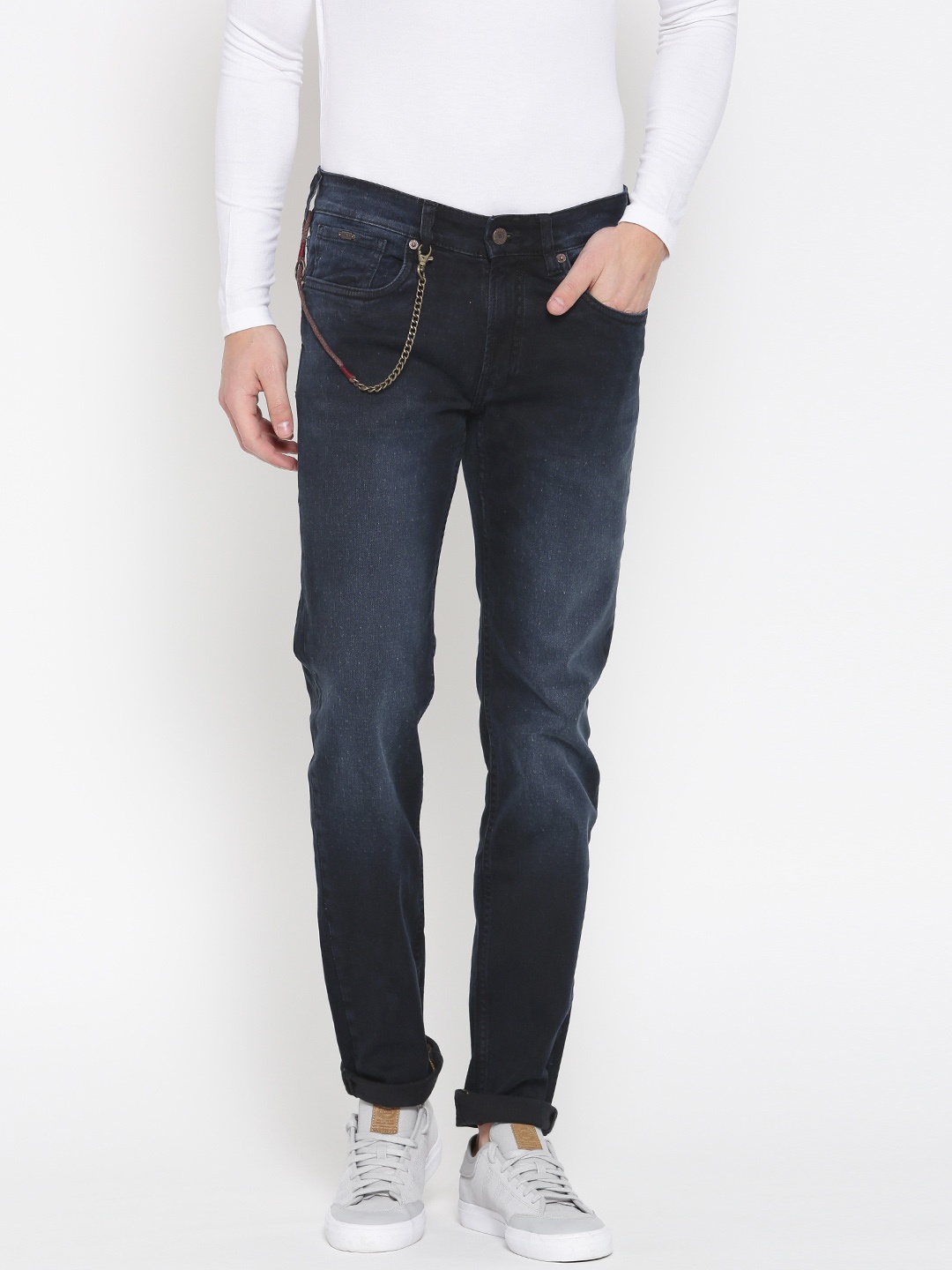

Blackberrys Men Navy Blue Slim Fit Low-Rise Clean Look Stretchable Jeans