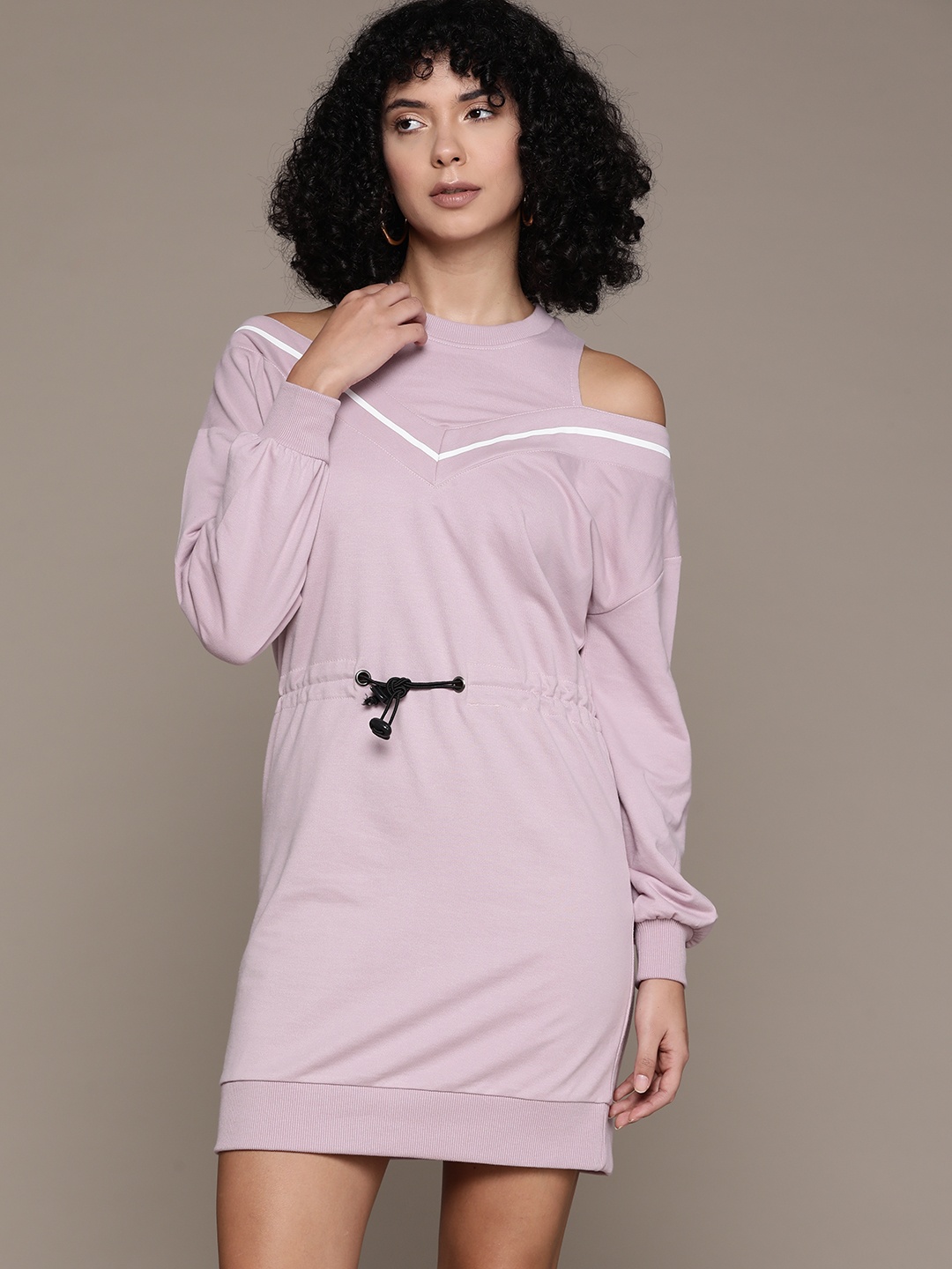 

The Roadster Lifestyle Co. Cut-Out Toggle Jumper Dress, Lavender