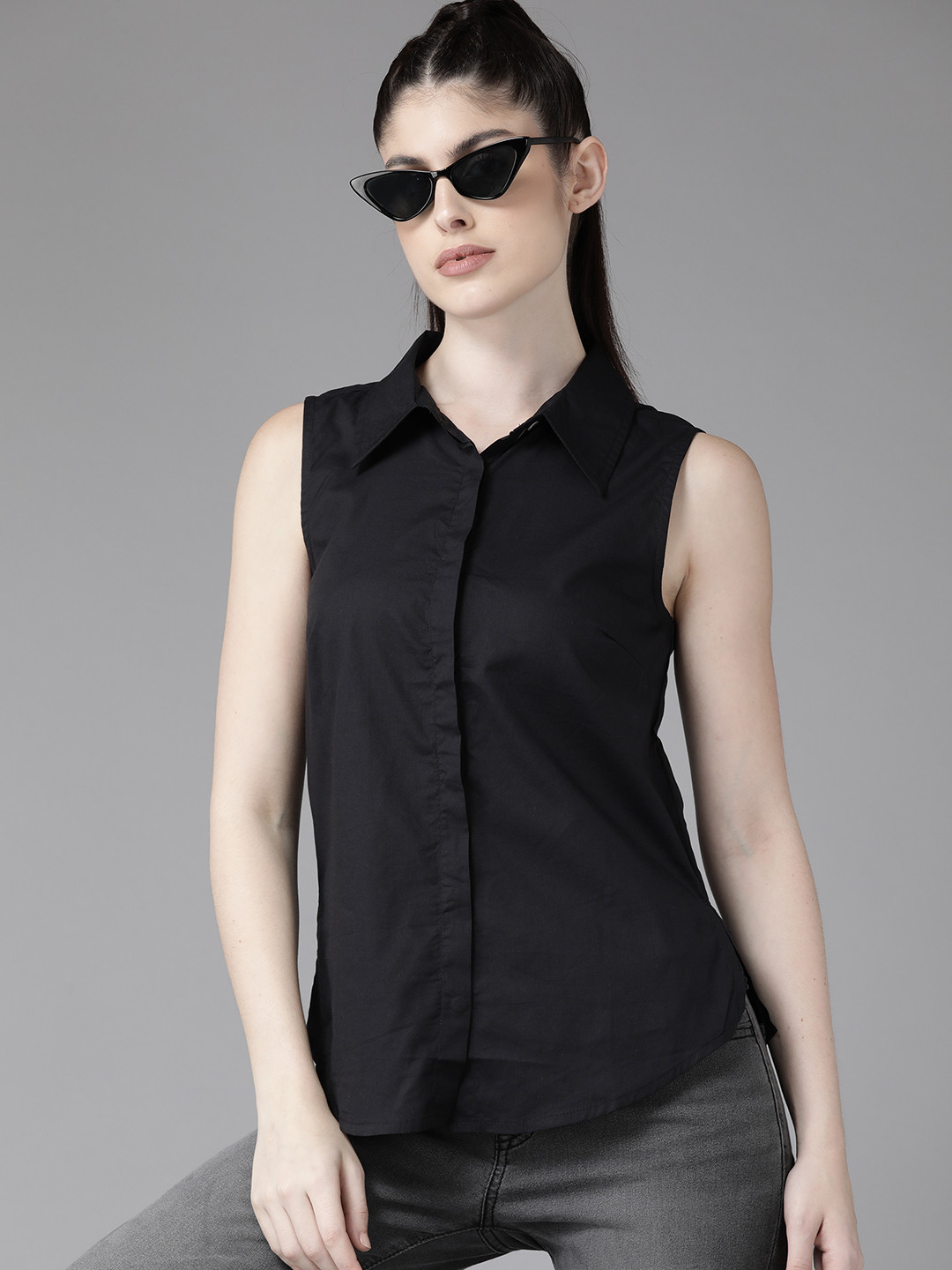 

The Roadster Lifestyle Co. Cotton Casual Shirt, Black