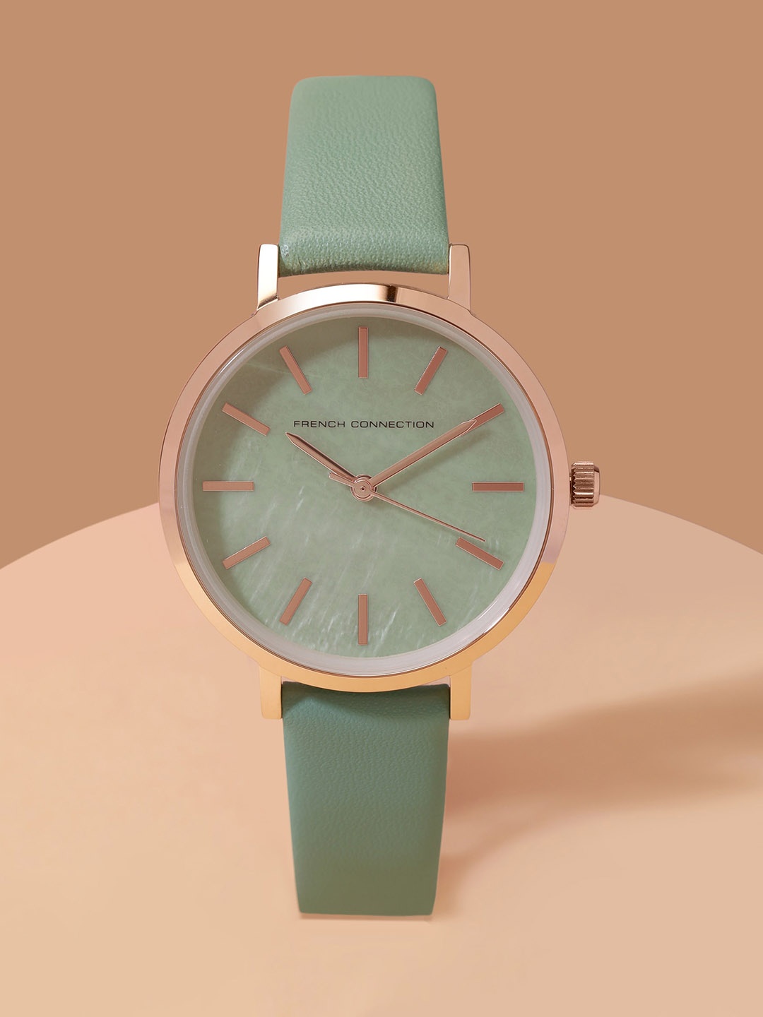 

French Connection Women Dial & Leather Straps Analogue Watch FCN00060C, Green