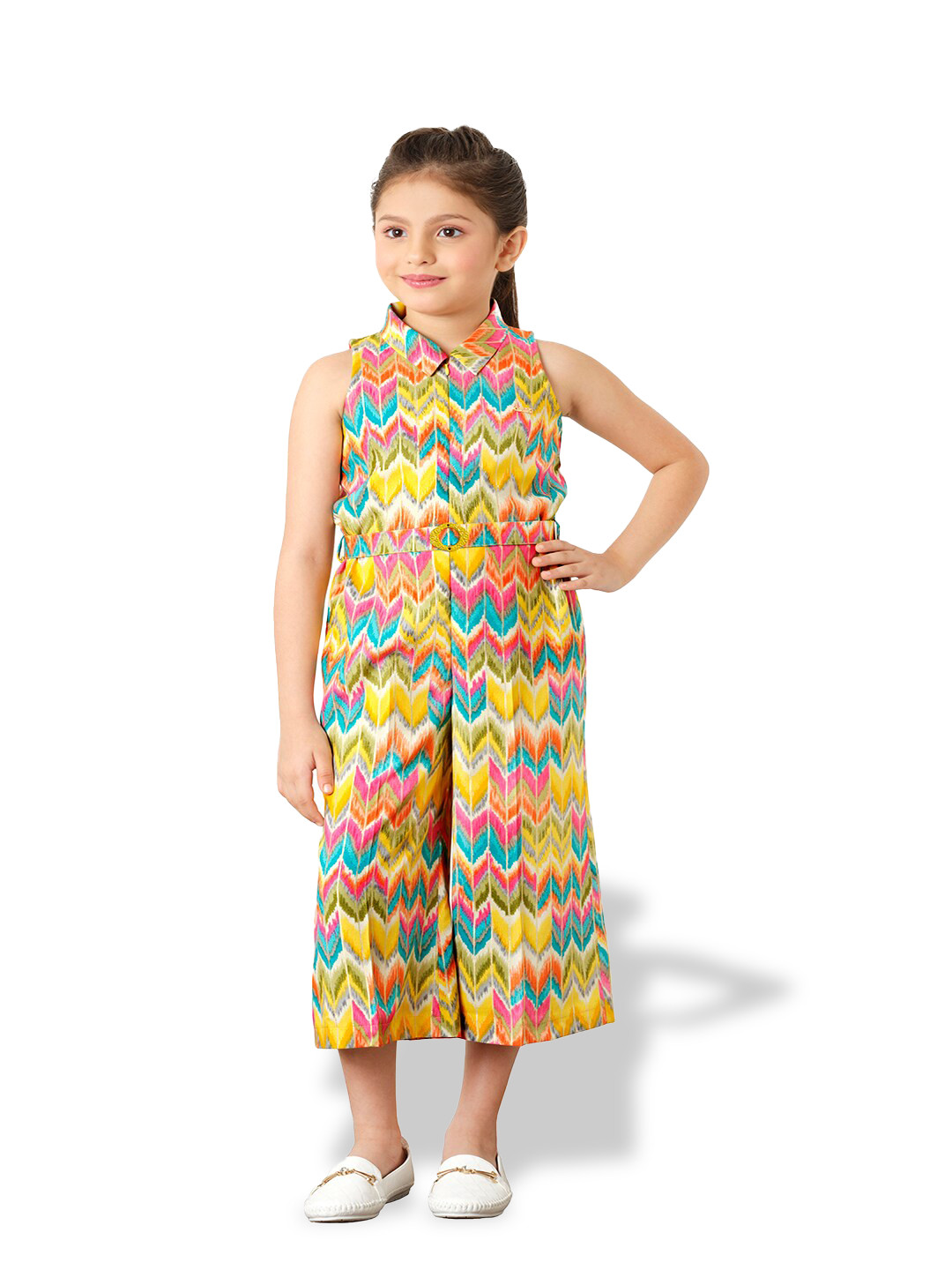 

Tiny Baby Girls Printed Jumpsuit, Yellow