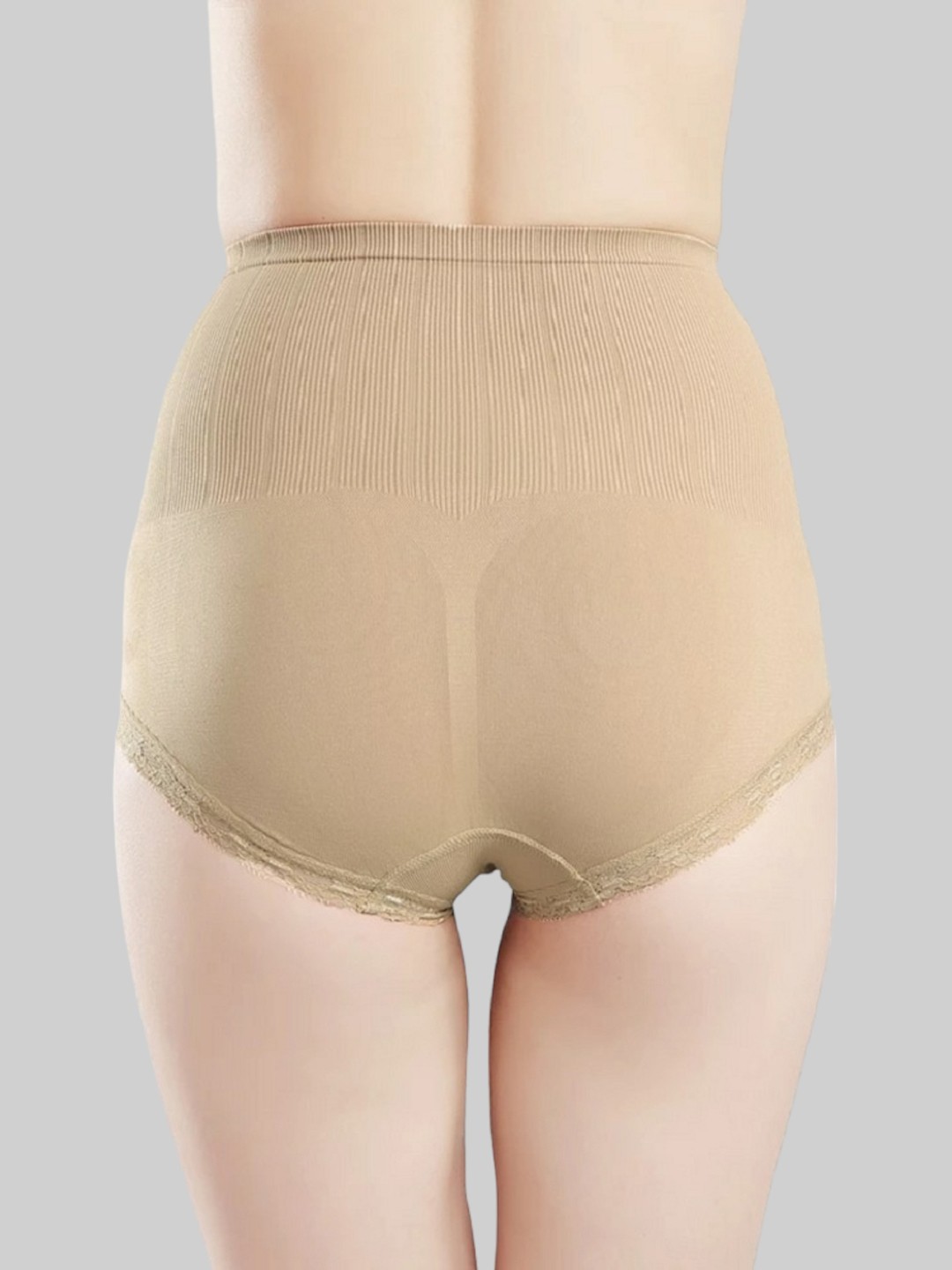 

PLUMBURY Seamless High Waist Post Pregnancy Tummy Control Panty, Beige