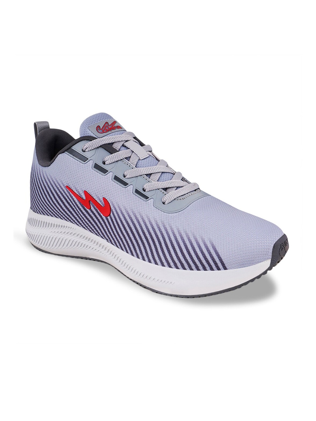 Campus Men Lace-Up Running Shoes, Grey