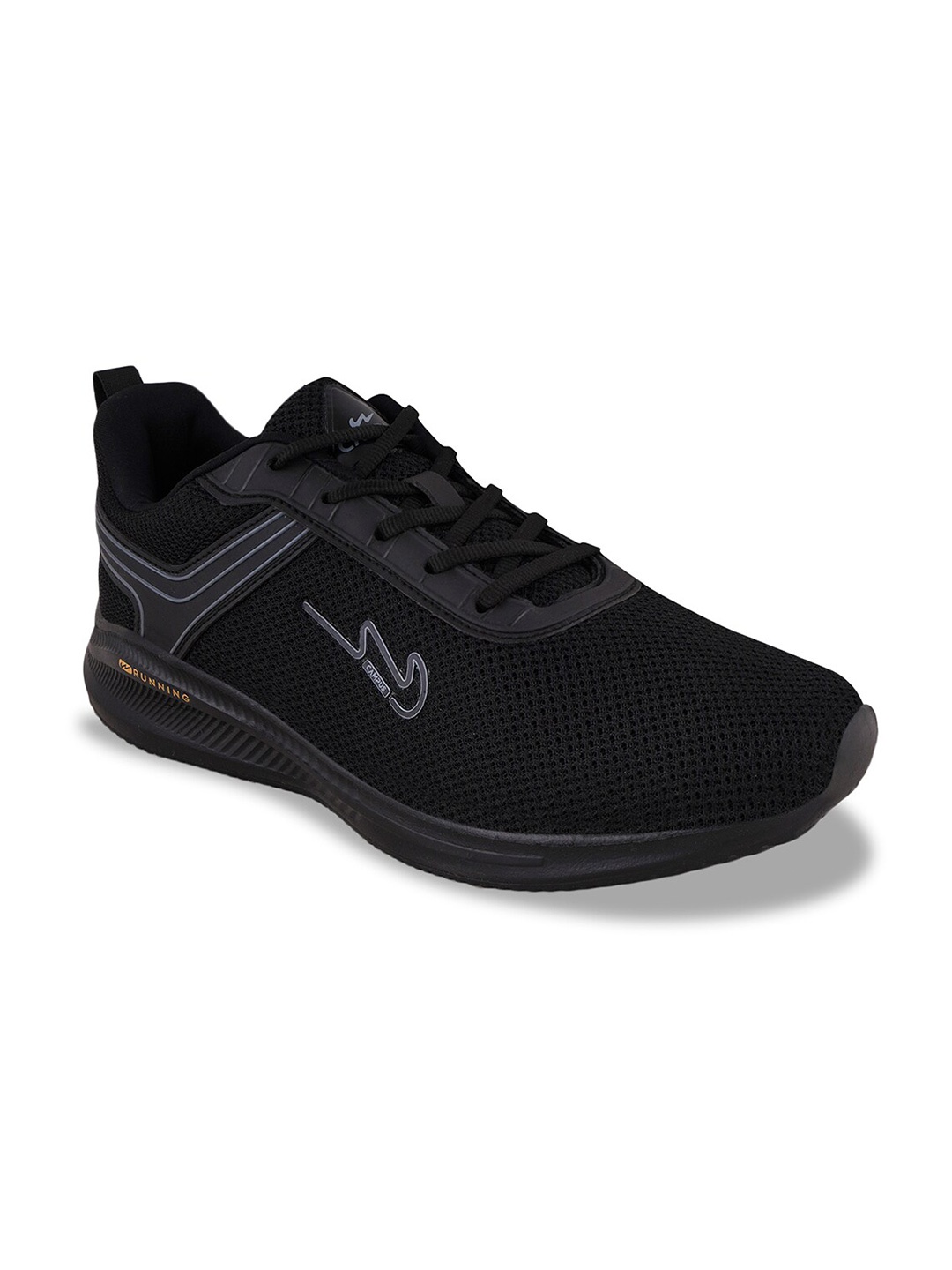 

Campus Men Lace-Up Running Shoes, Black