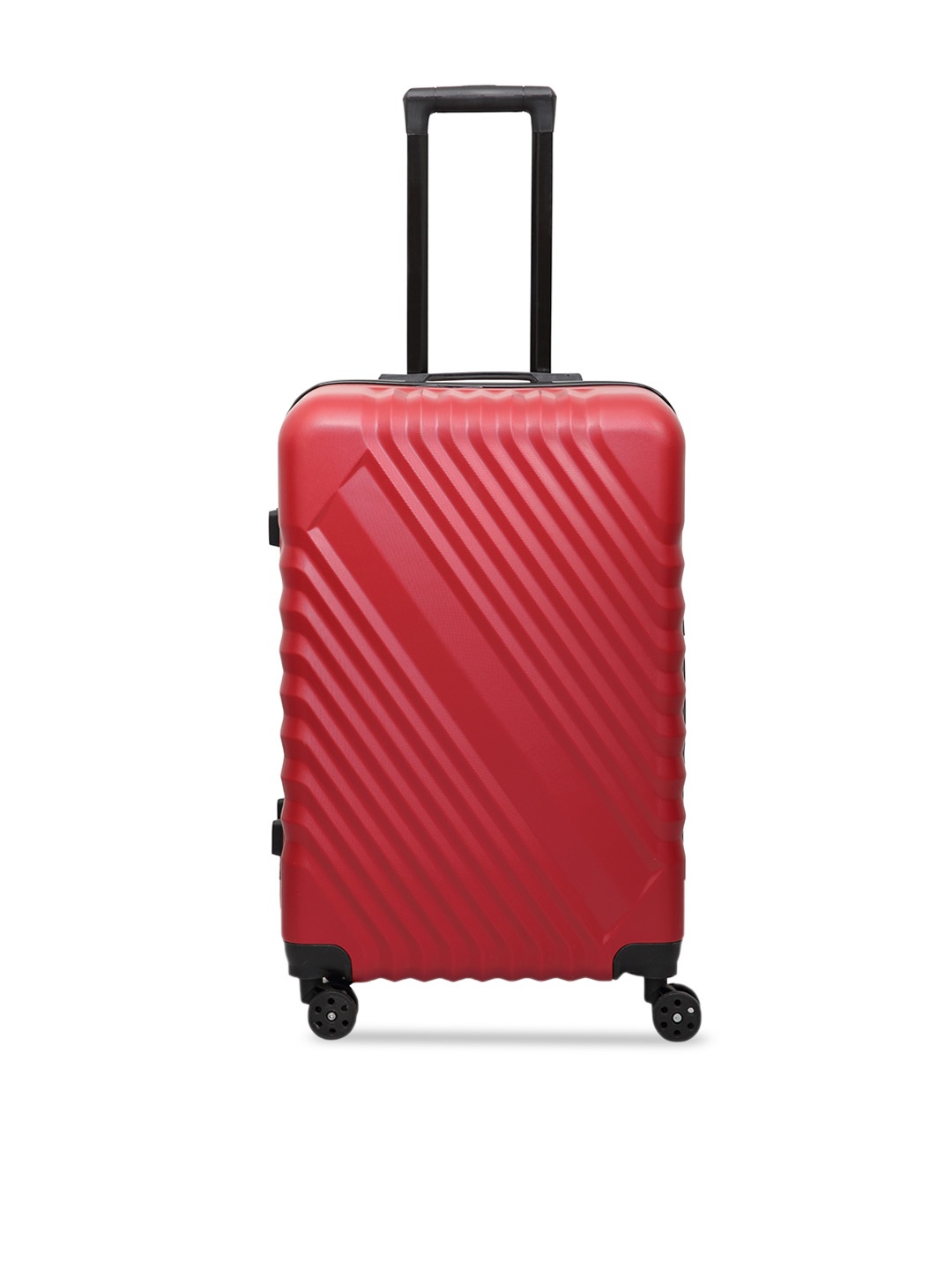 

Polo Class Striped Textured Hard-Sided Cabin Trolley Bag, Red