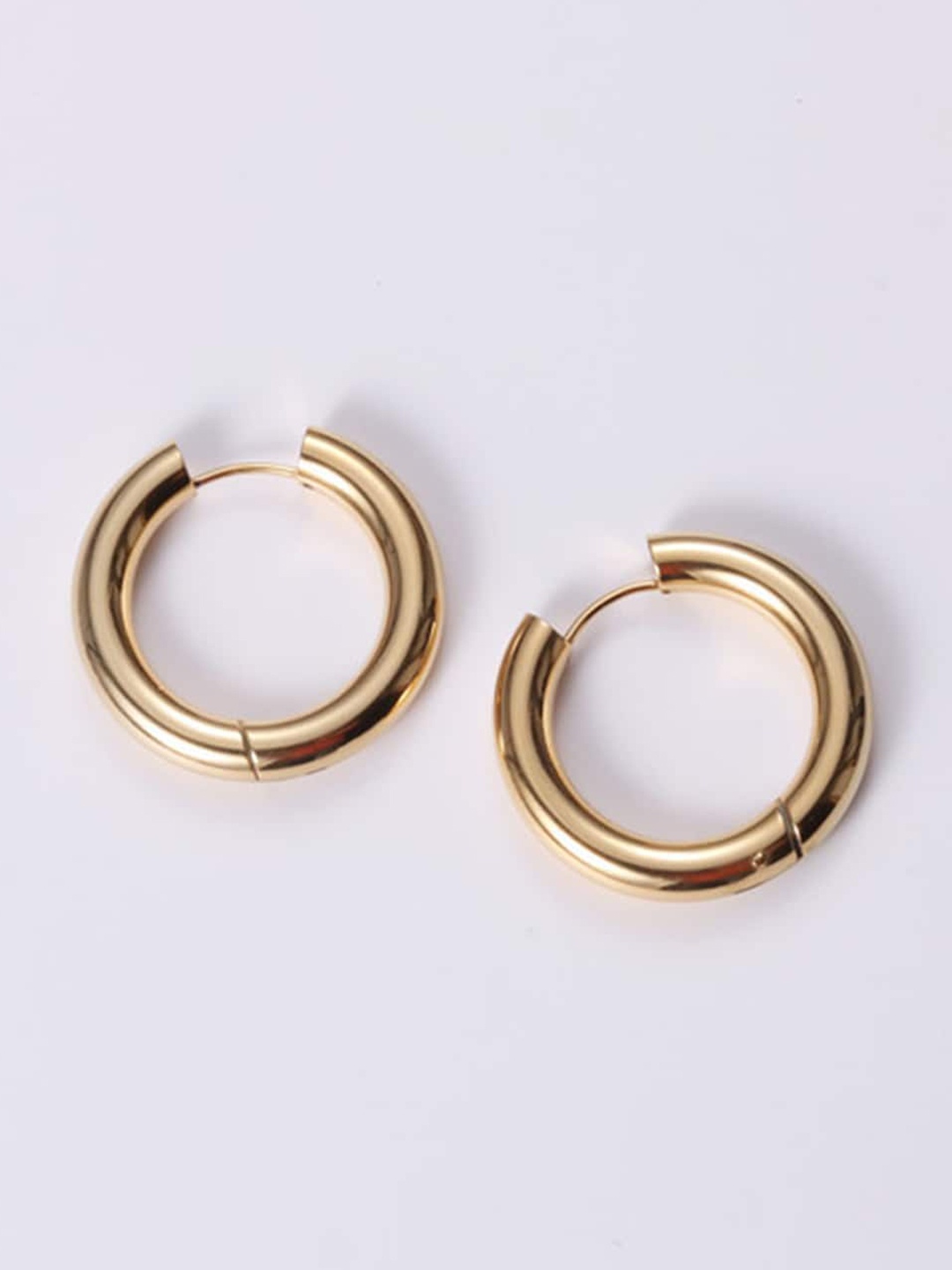 

PALMONAS 18k Gold Plated Contemporary Hoop Earrings