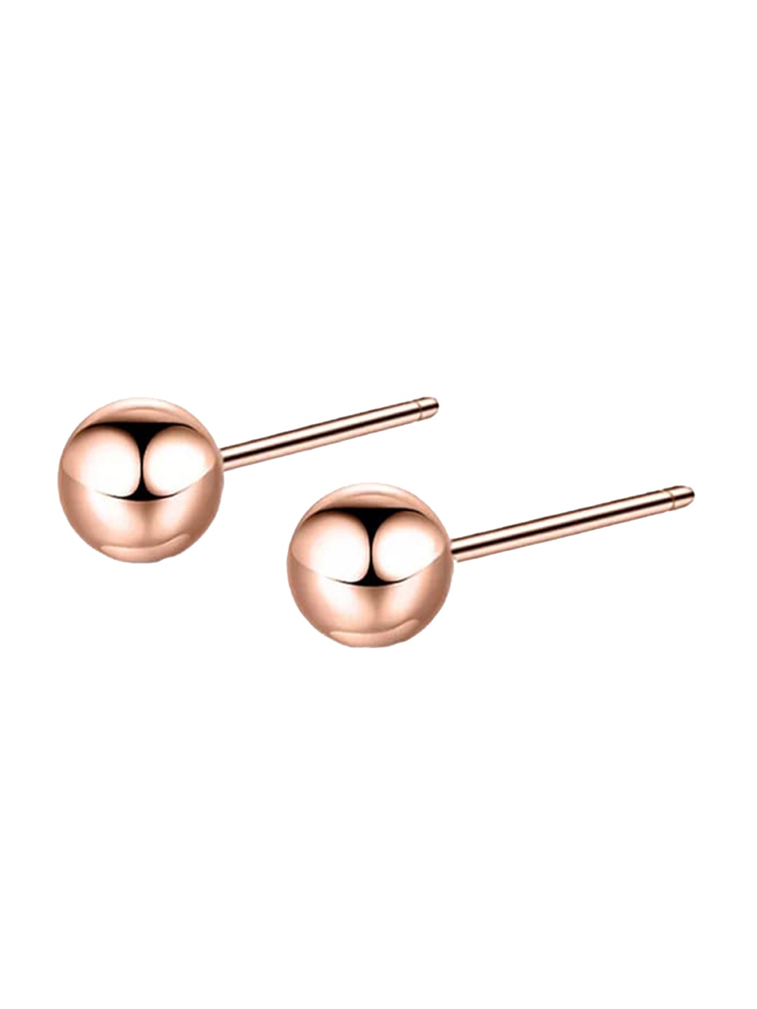 

PALMONAS Rose Gold Plated Ball Stud Earrings