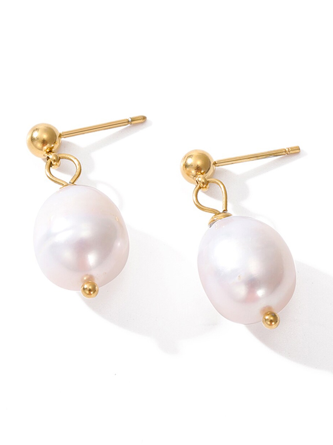 

PALMONAS 18k Gold Plated Beaded Drop Earrings