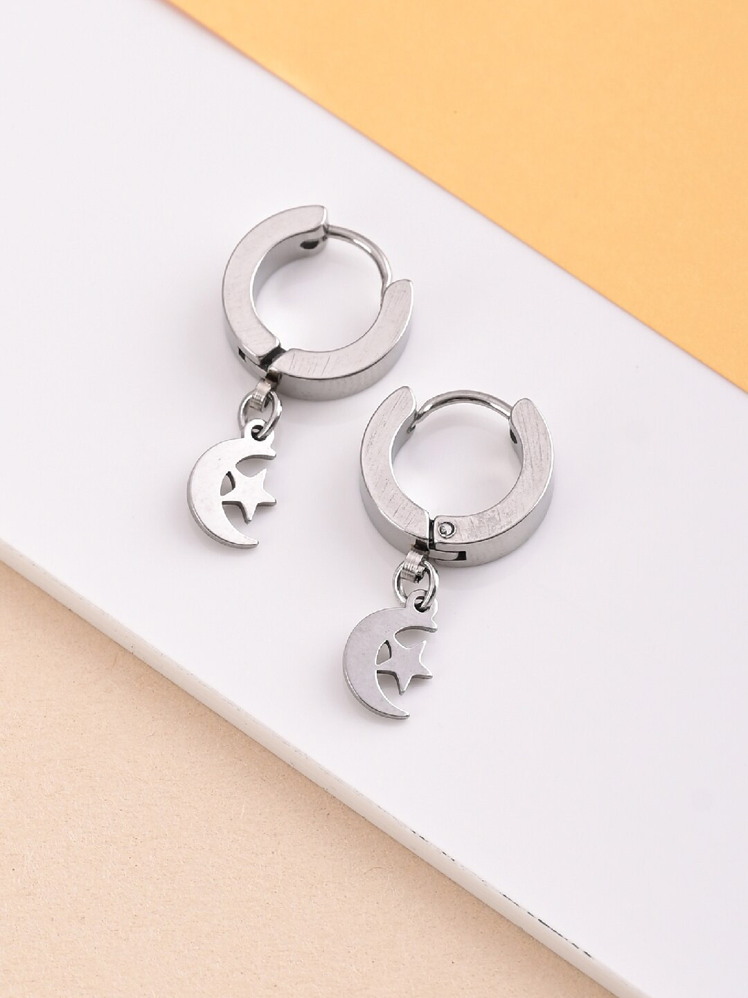 

PALMONAS Silver Plated Hoop Earrings