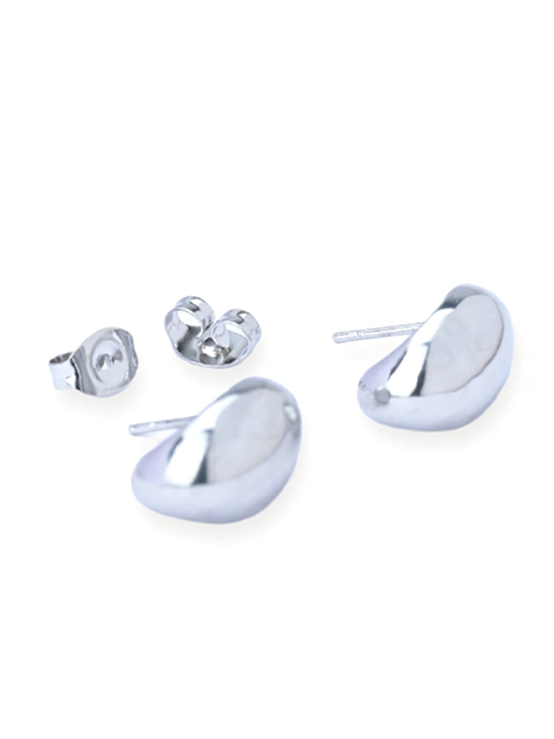 

PALMONAS Silver Plated Half Hoop Earrings