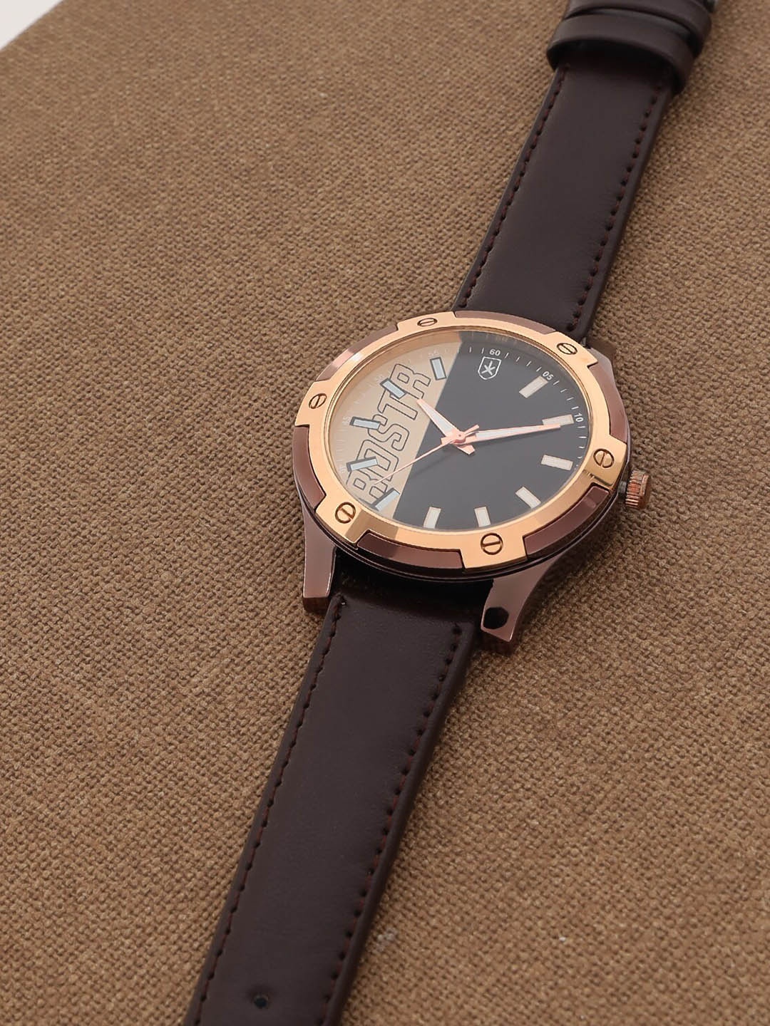 

Roadster Men Scratch Resistant Leather Strap Analogue Watch RDM002D, Brown