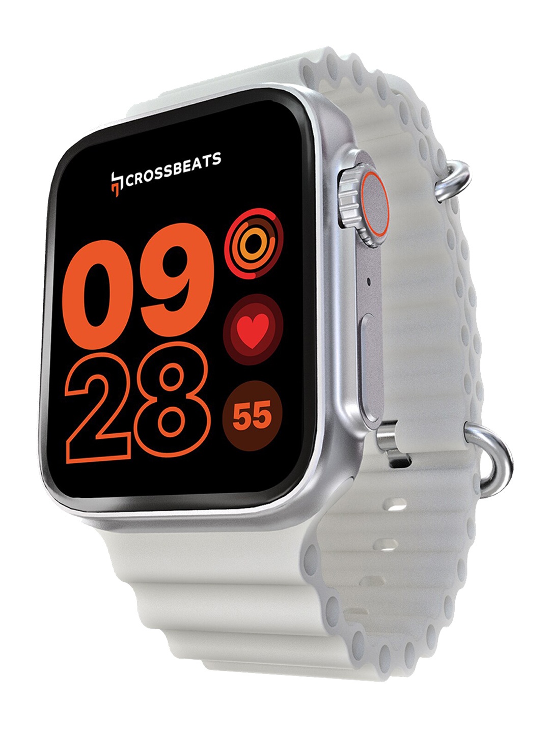 

CrossBeats Unisex CB-Ignite-Surge Amoled Display Smart Watch, Silver