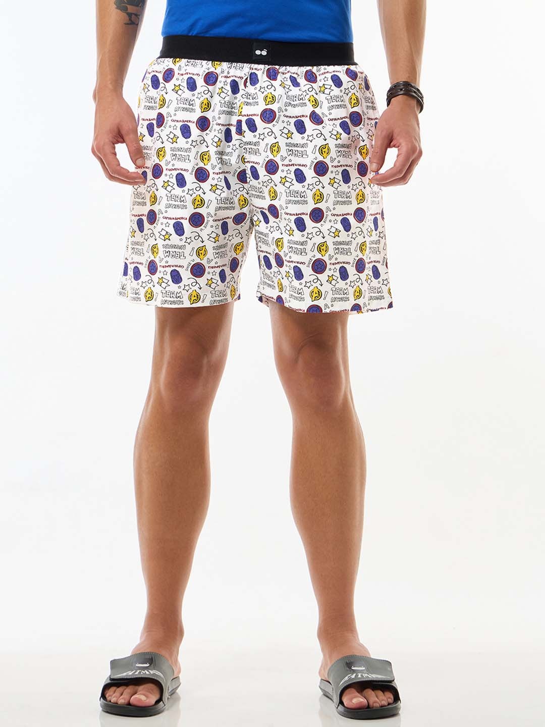 

Bewakoof Pure Cotton Printed Boxers 570850, White